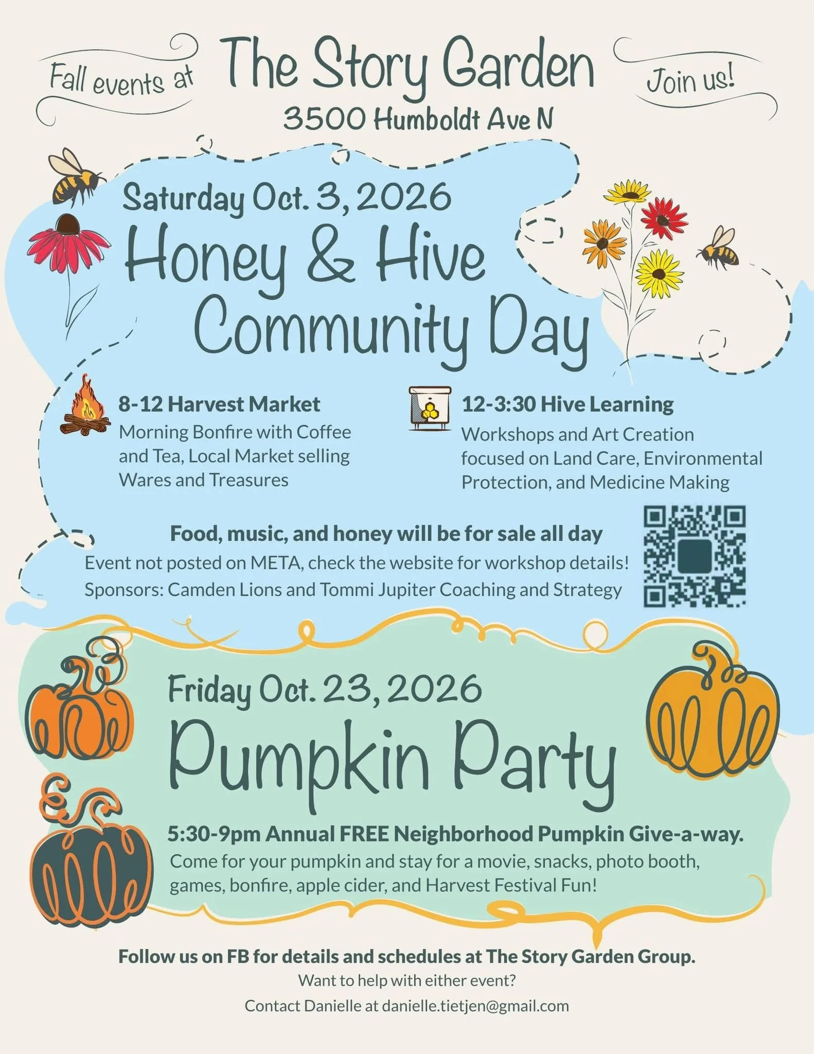Fall Events in The Story Garden!