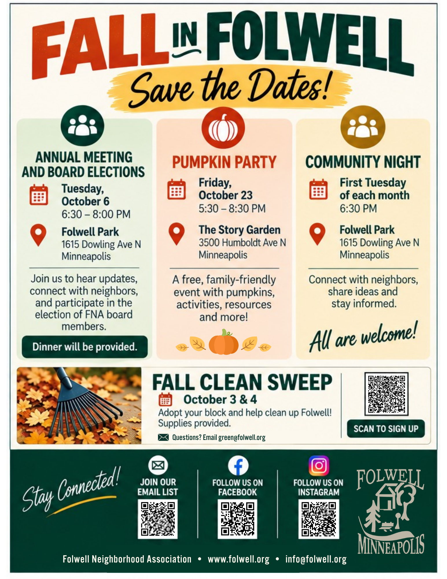 Fall in Folwell is Here!