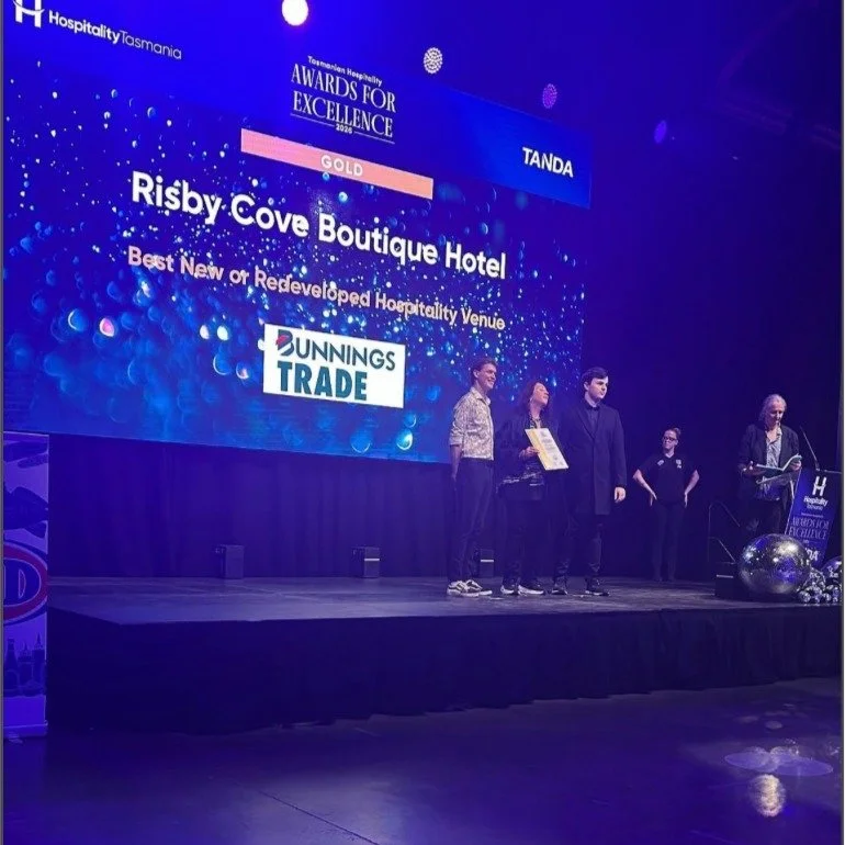What an extraordinary night for Risby Cove.

After officially reopening just eight months ago following the transformative reimagining of Risby Cove, we are incredibly proud to have come back from our inaugural entry into the Hospitality Tasmania Awa
