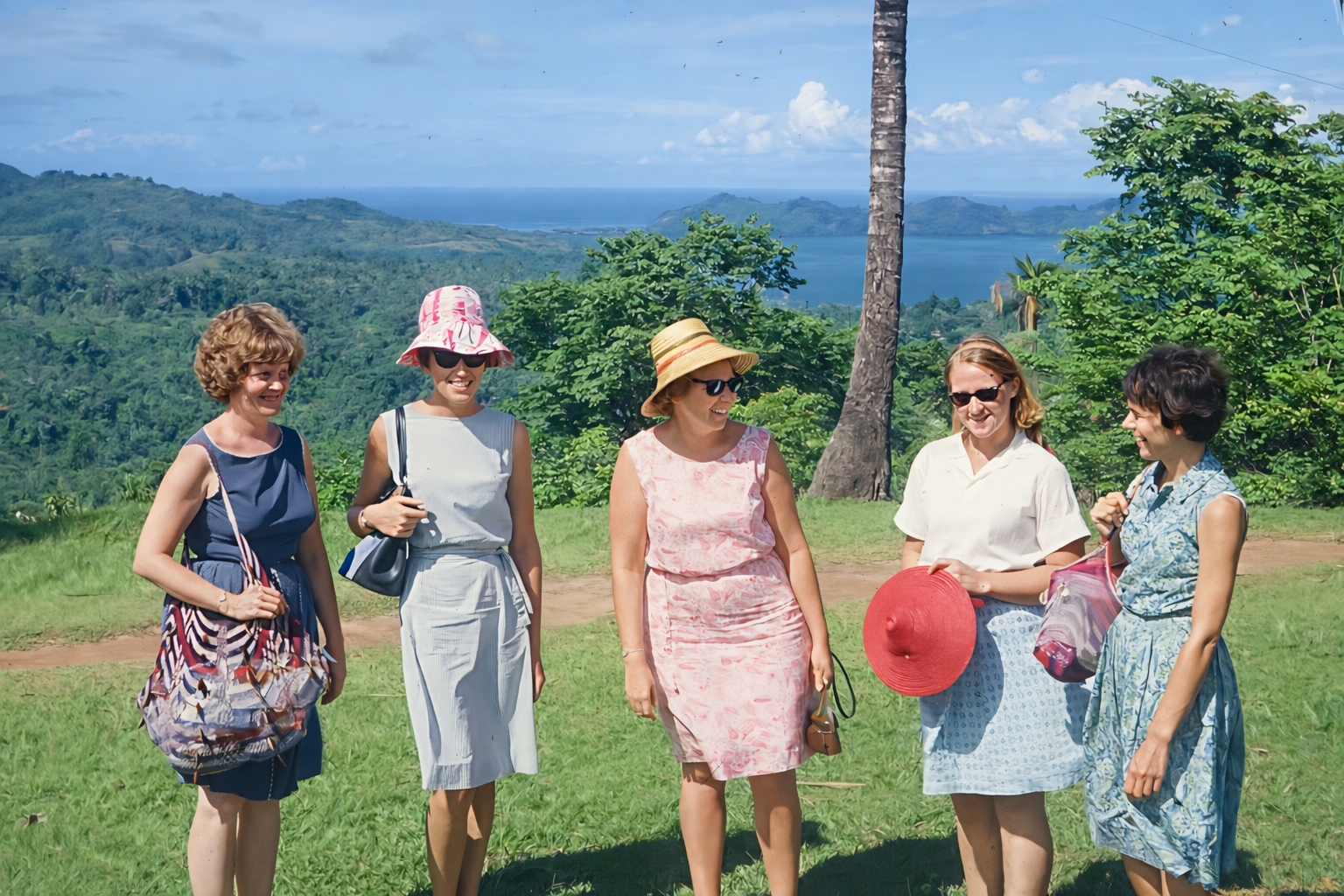 Bulu School teachers Phyllis, Carolyn S, Eleanor Unruh, unknown, June Prange.jpg