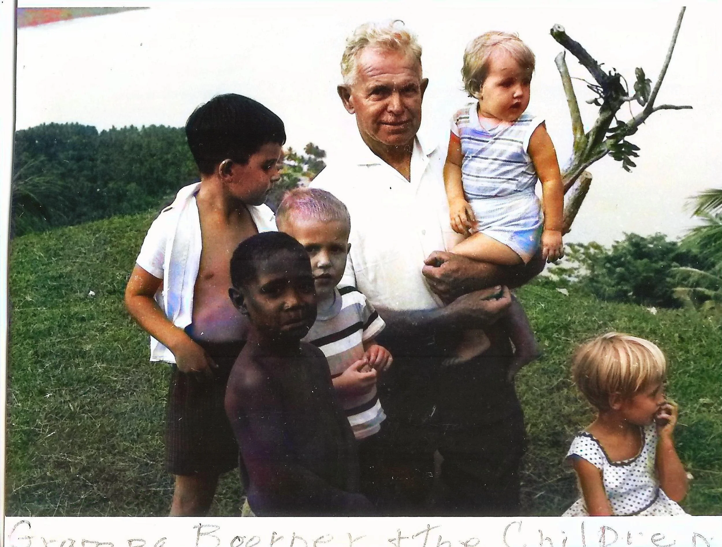 1964 Grandpa Boerner Robin Little, Tom Kristin Paula and Micheal-1.jpg