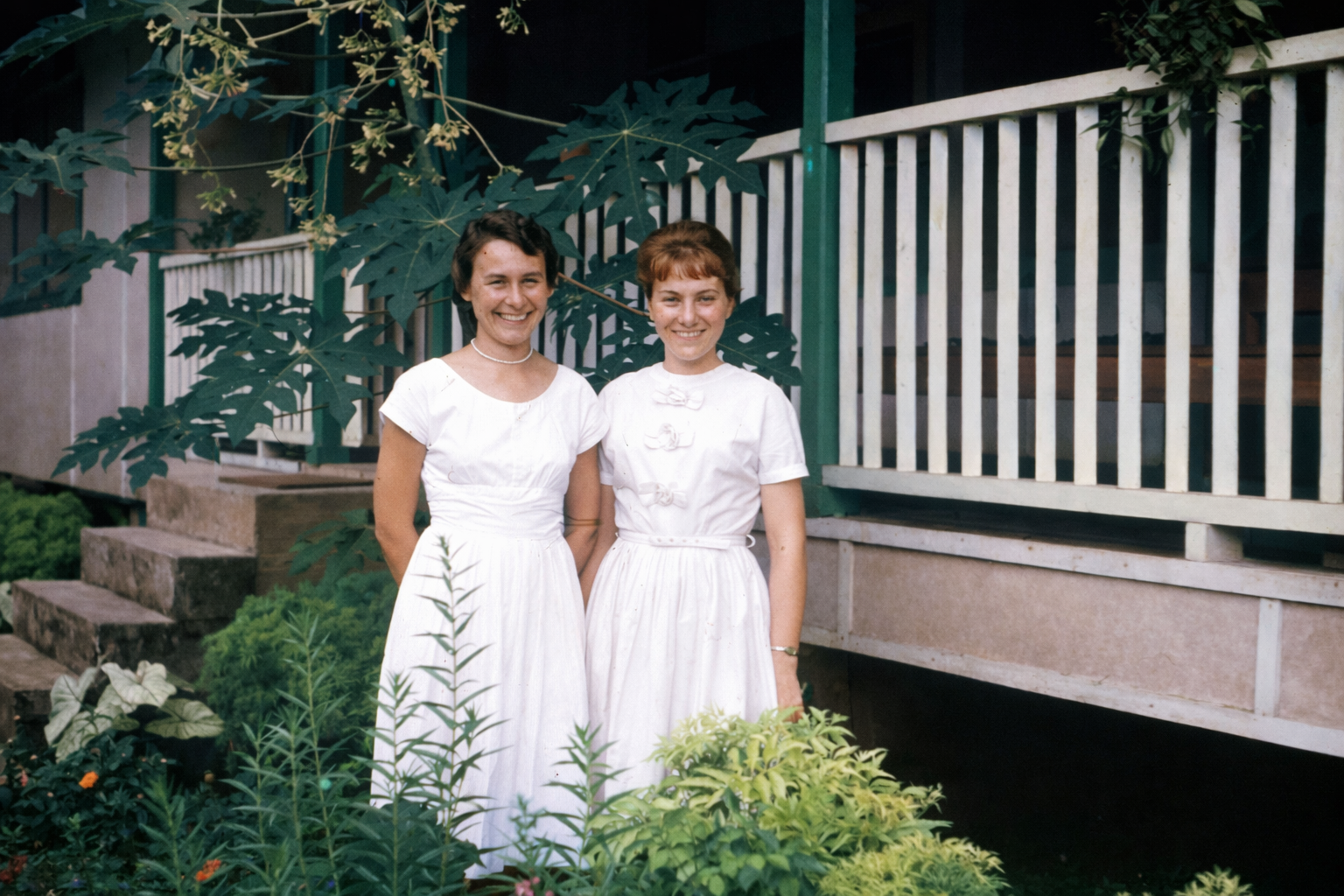 June Prange and unknown at Bula Girls School.jpg