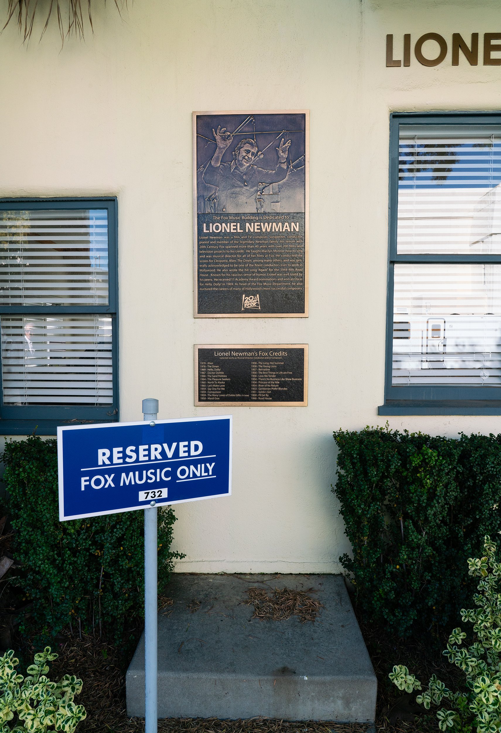 Fox Music Department, Dedicated to Lionel Newman