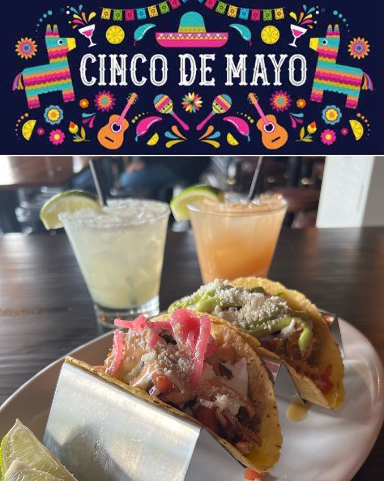 Happy cinco de Mayo!  Come out to the SFAC and enjoy some specials today starting at 5pm! $10 Cenote blanco margaritas and Palomas.  We also have $5 tacos!  @thesfac @el____burro #cincodemayo #cenotetequila #margaritas #palomas #tacos #fridayvibes #b