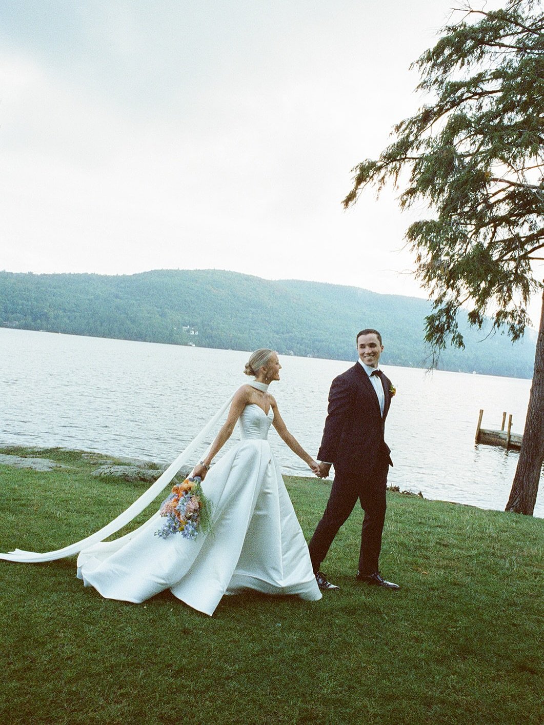 Lane + Ian in their favorite place. Photographed this September wedding on film and digital and the mix brings me a lot of joy. 💛