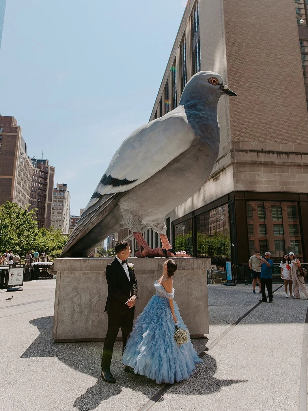 An absolute dream day with Quincy + Isaiah. These two traveled to NYC for their intimate wedding morning filled with sunshine, the color blue (in honor of Q&rsquo;s middle name) and some onlookers in Central Park. 🦢