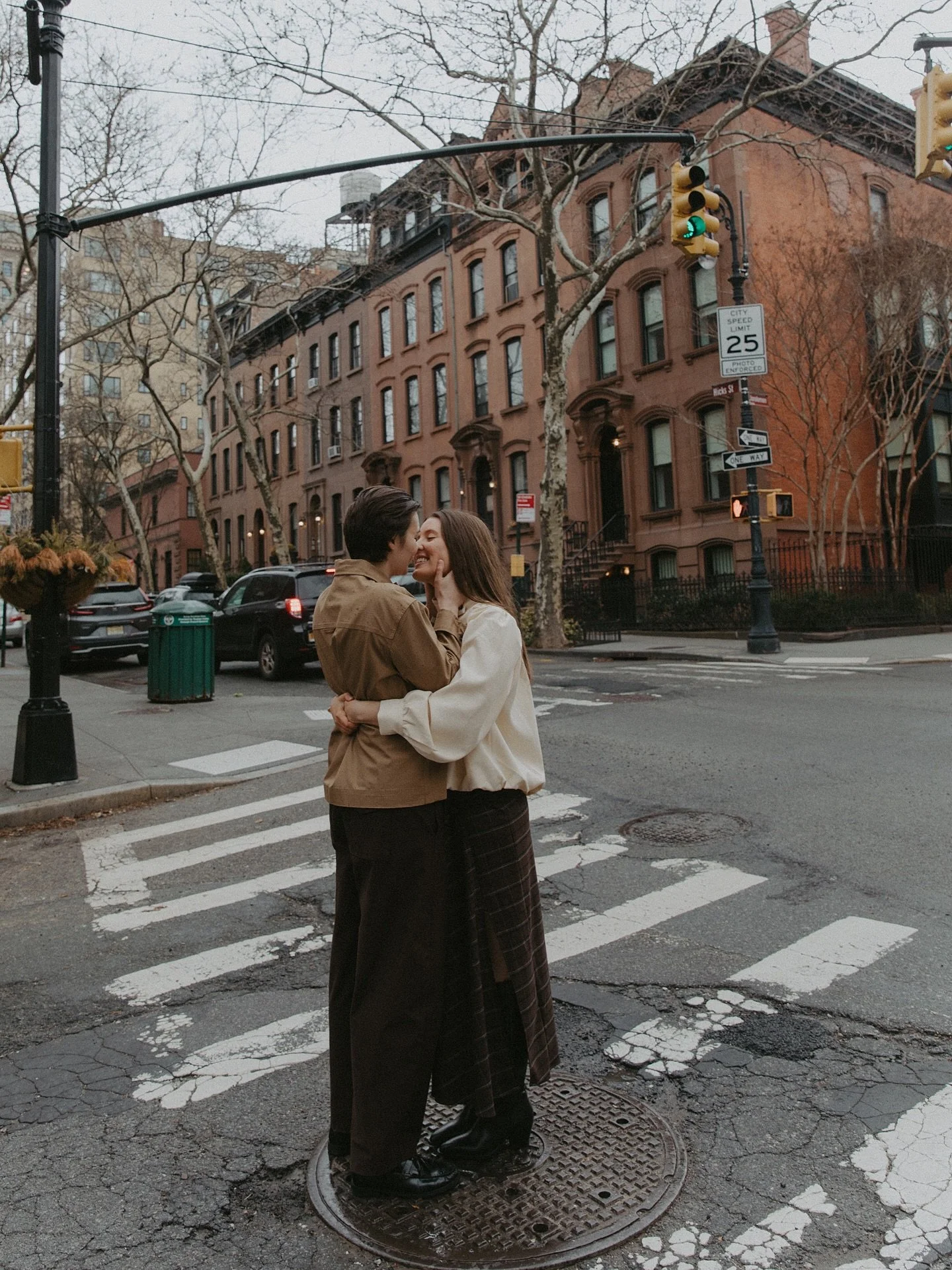 Annabelle + Emily, showing me around their neighborhood in Brooklyn for their engagement pictures a few weeks ago. It ended up raining and it felt like we had the entire place to ourselves. I can&rsquo;t wait to photograph their wedding next year 🥹