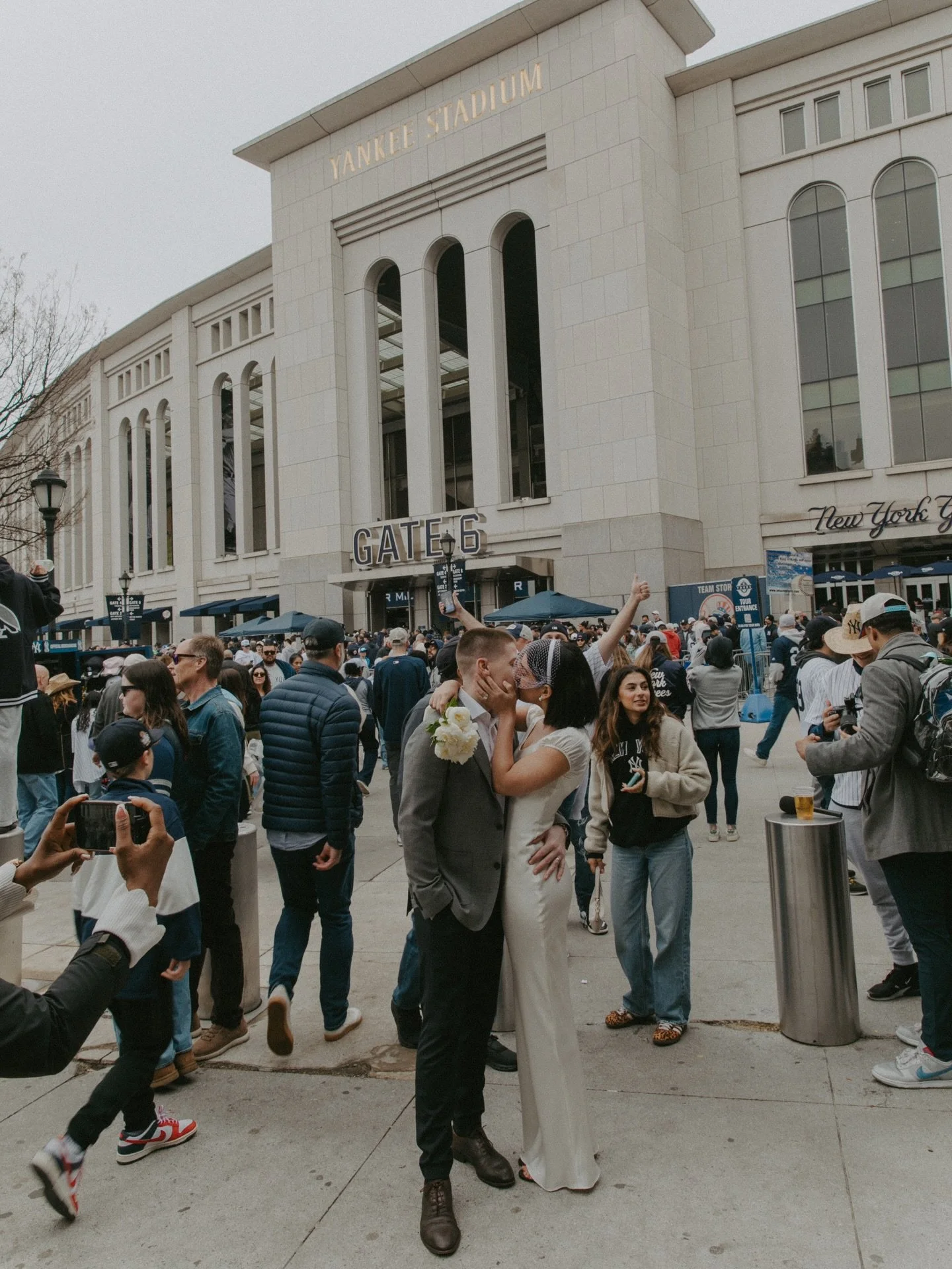 City Hall at 11a, Yankee Stadium by 1p. I can&rsquo;t think of a better New York wedding celebration. 🧢  Monique + Sean started a tradition of going to Opening Day each year, so, when it fell on the same day as their elopement, they knew exactly how
