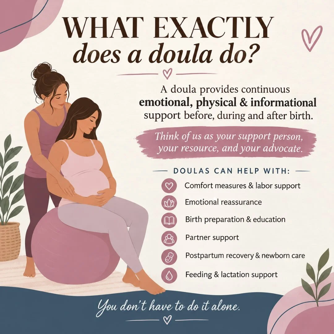 So&hellip;what exactly DOES a doula do? 

If you&rsquo;ve never worked with a doula before, it can be hard to understand what we actually do.

A doula is there to provide continuous emotional, physical, and informational support throughout your pregn