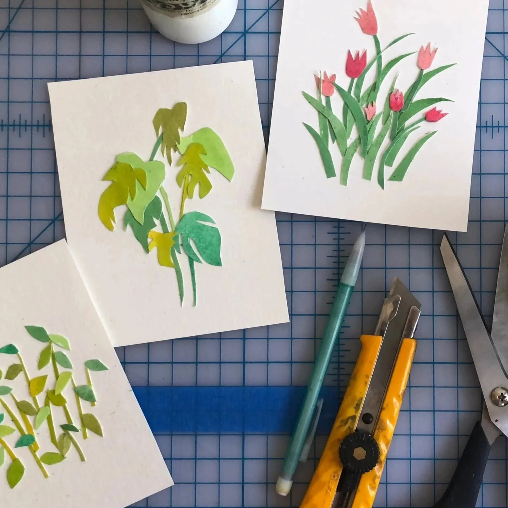 Watercolor Collage Greeting Cards