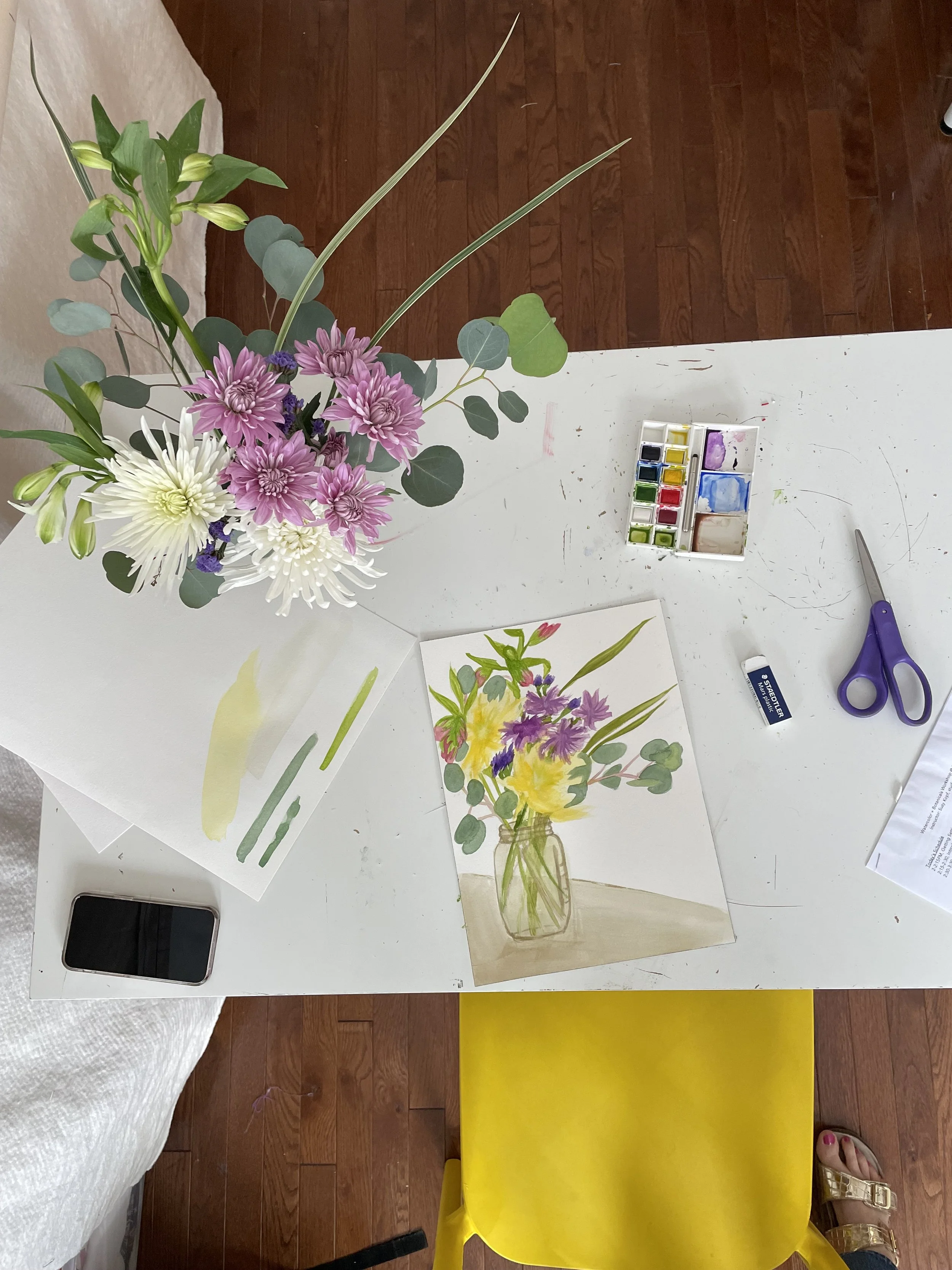 Arrange and Watercolor Your Own Floral Bouquet
