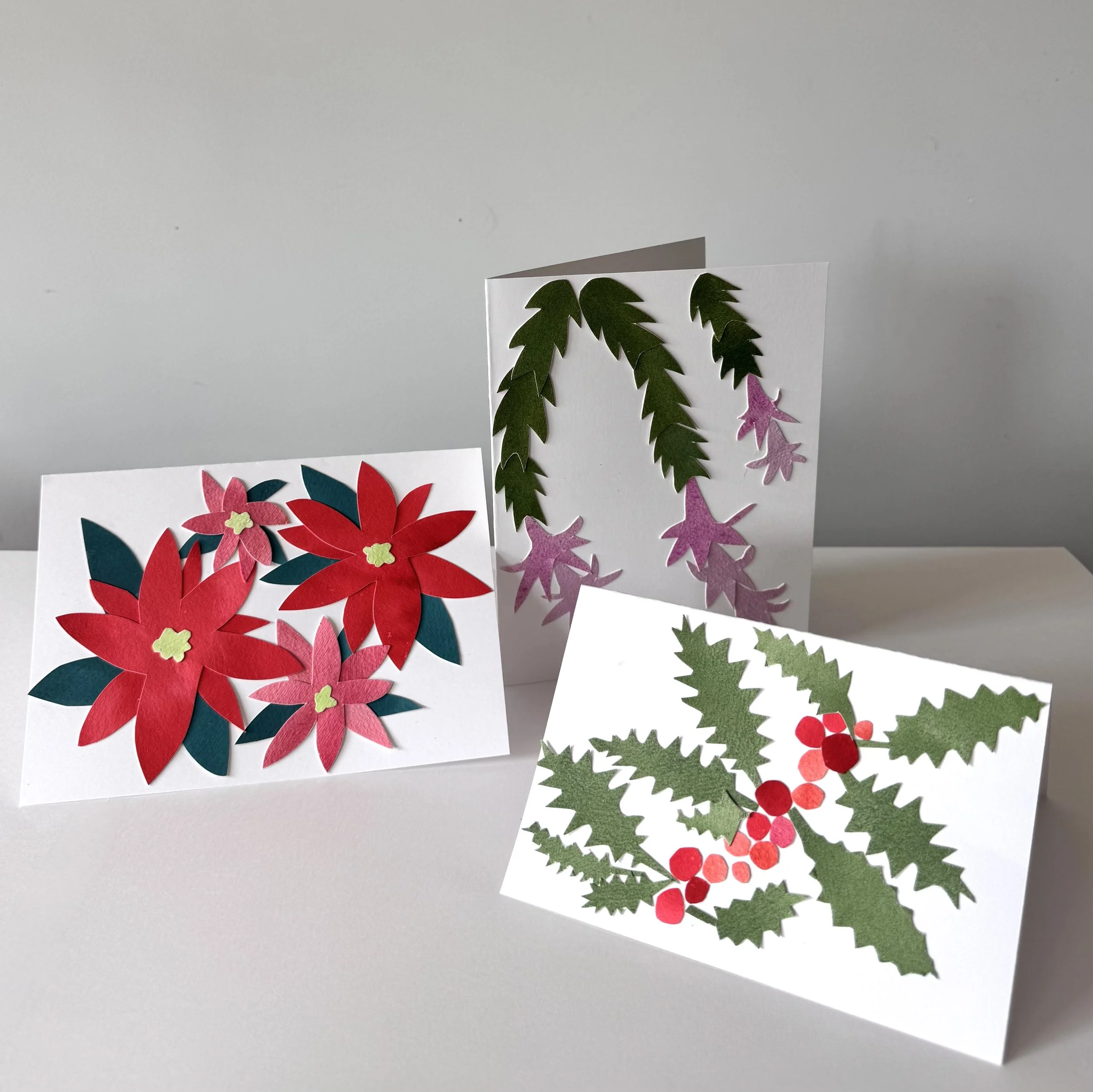 Botanical Watercolor Collage Greeting Cards