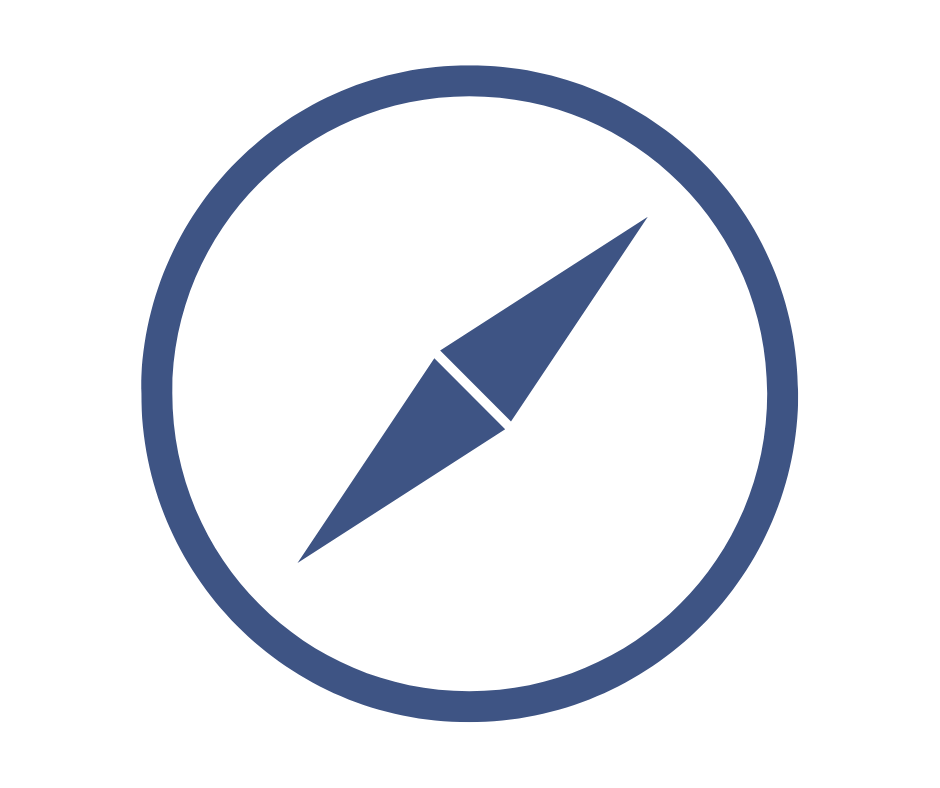 Geometric drawing of an outline square with sections divided by vertical, horizontal, and circle lines.