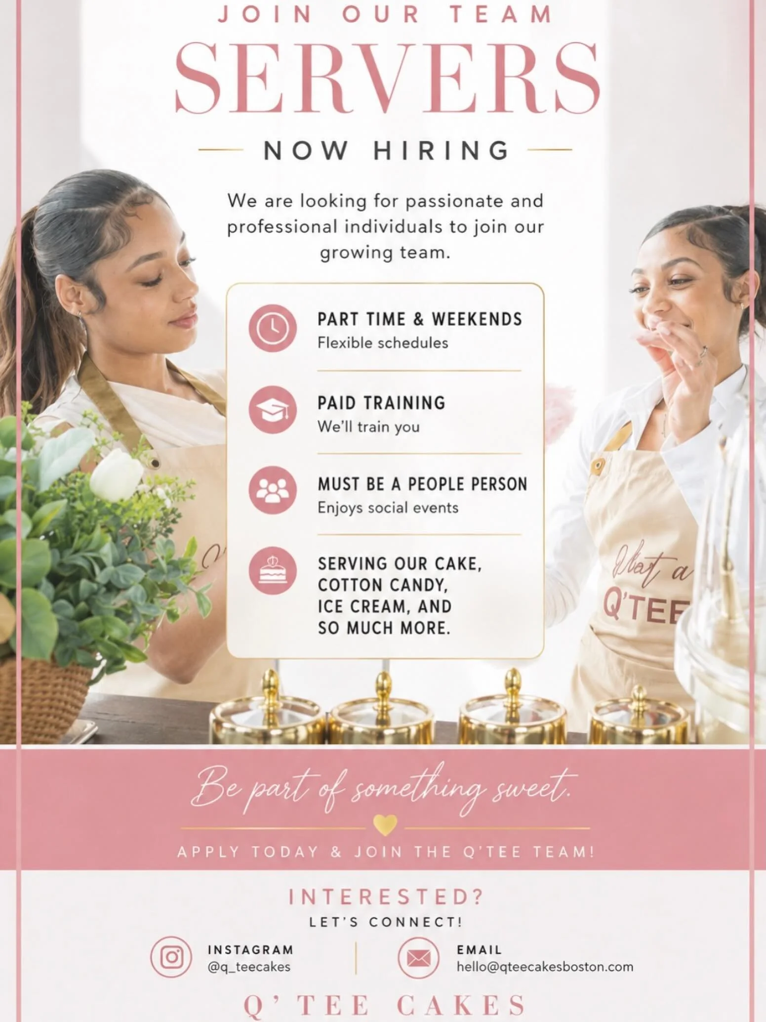 We&rsquo;re Hiring! 

Love desserts? So do we.

The Bar Collection is growing, and we&rsquo;re looking for enthusiastic, hospitality-loving people to join our team. If you&rsquo;re passionate about creating sweet experiences and enjoy working with gr