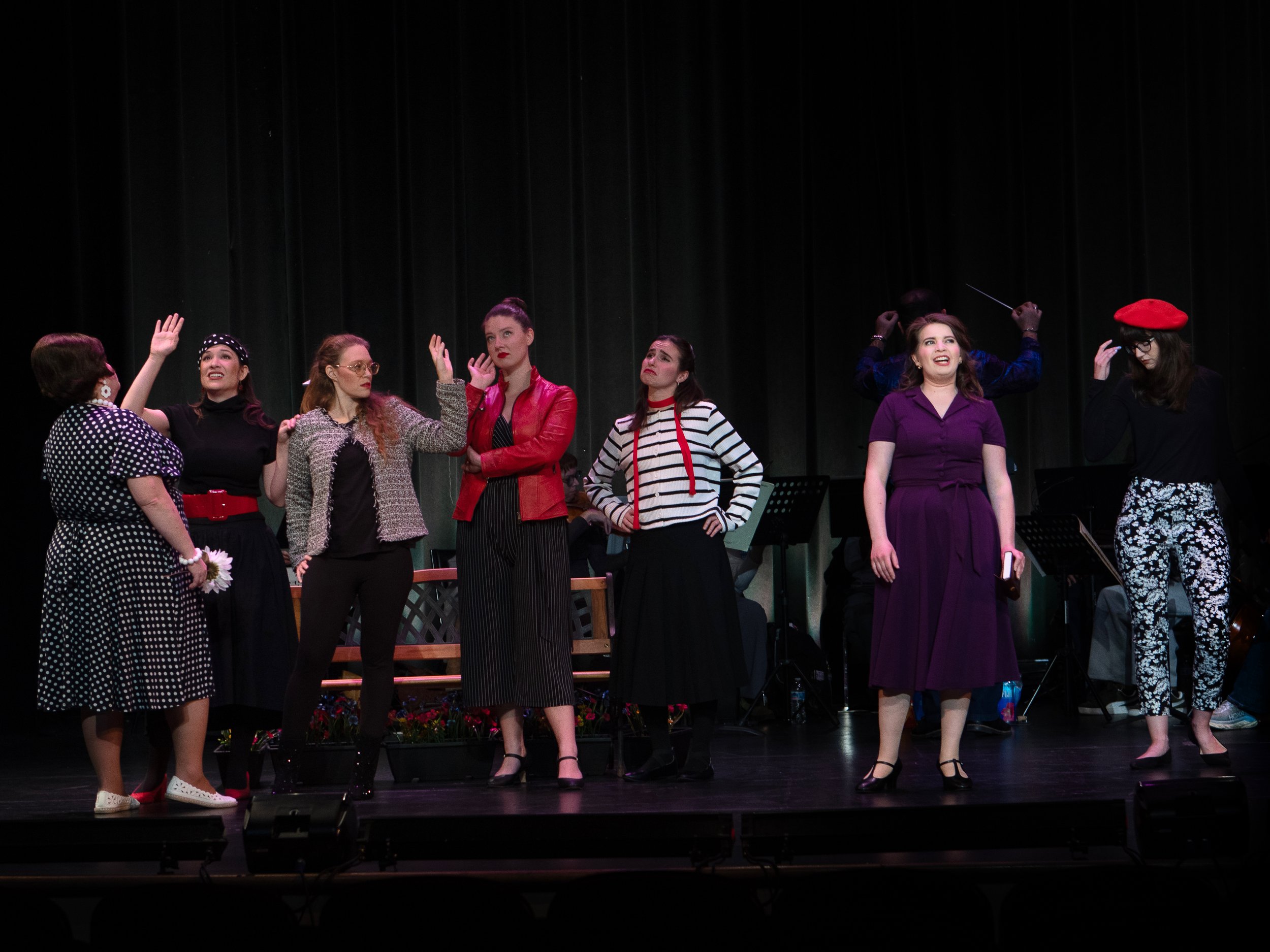 Anderson as Patience (right) in Patience at Ridgewood Gilbert and Sullivan Opera Company - November 2025