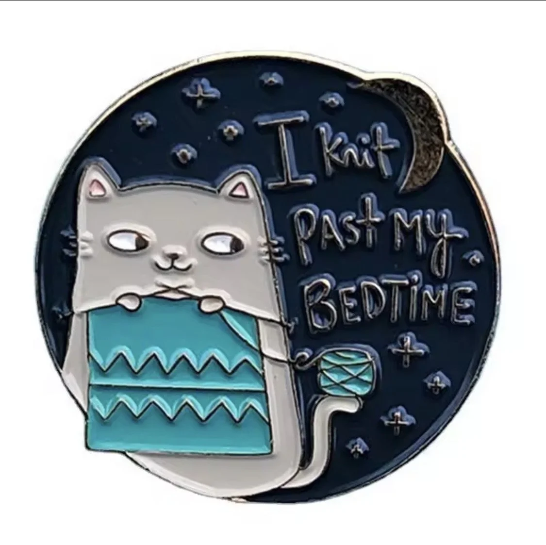 Cat Knit Enamel Pin