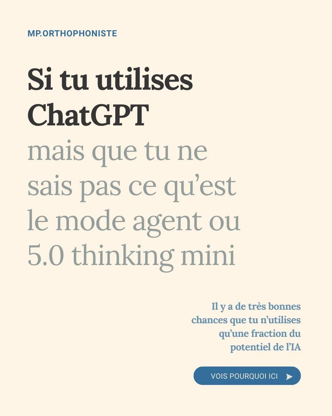 Si des termes comme mode agent ou modes avanc&eacute;s te semblent flous,
ce n&rsquo;est pas un manque de comp&eacute;tence en IA.

C&rsquo;est un manque de m&eacute;thode.
👉 Lis le carrousel pour comprendre pourquoi.