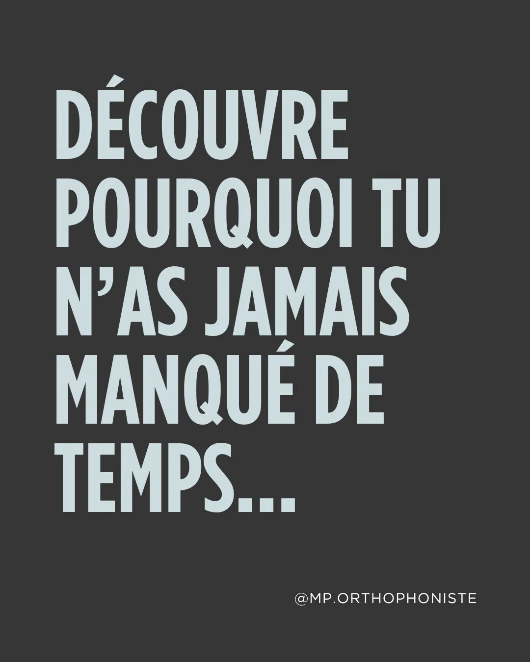 Plus je d&eacute;cortique l&rsquo;efficacit&eacute; professionnelle et ses fondements, moins je crois que le temps est le probl&egrave;me.

Et plus je crois qu&rsquo;on cherche souvent des solutions au mauvais endroit.

C&rsquo;est cette r&eacute;fle