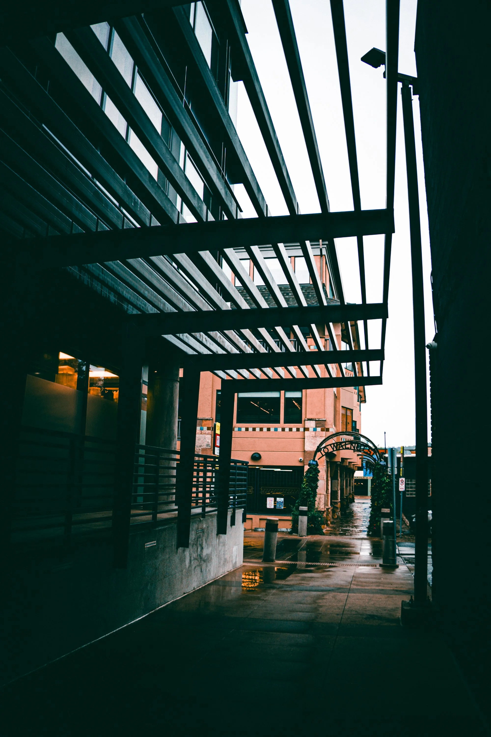 Passageway in the Rain