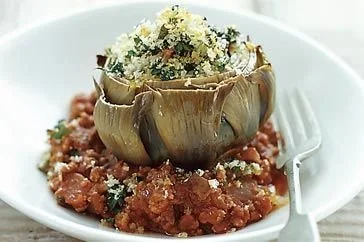 Stuffed artichoke hearts