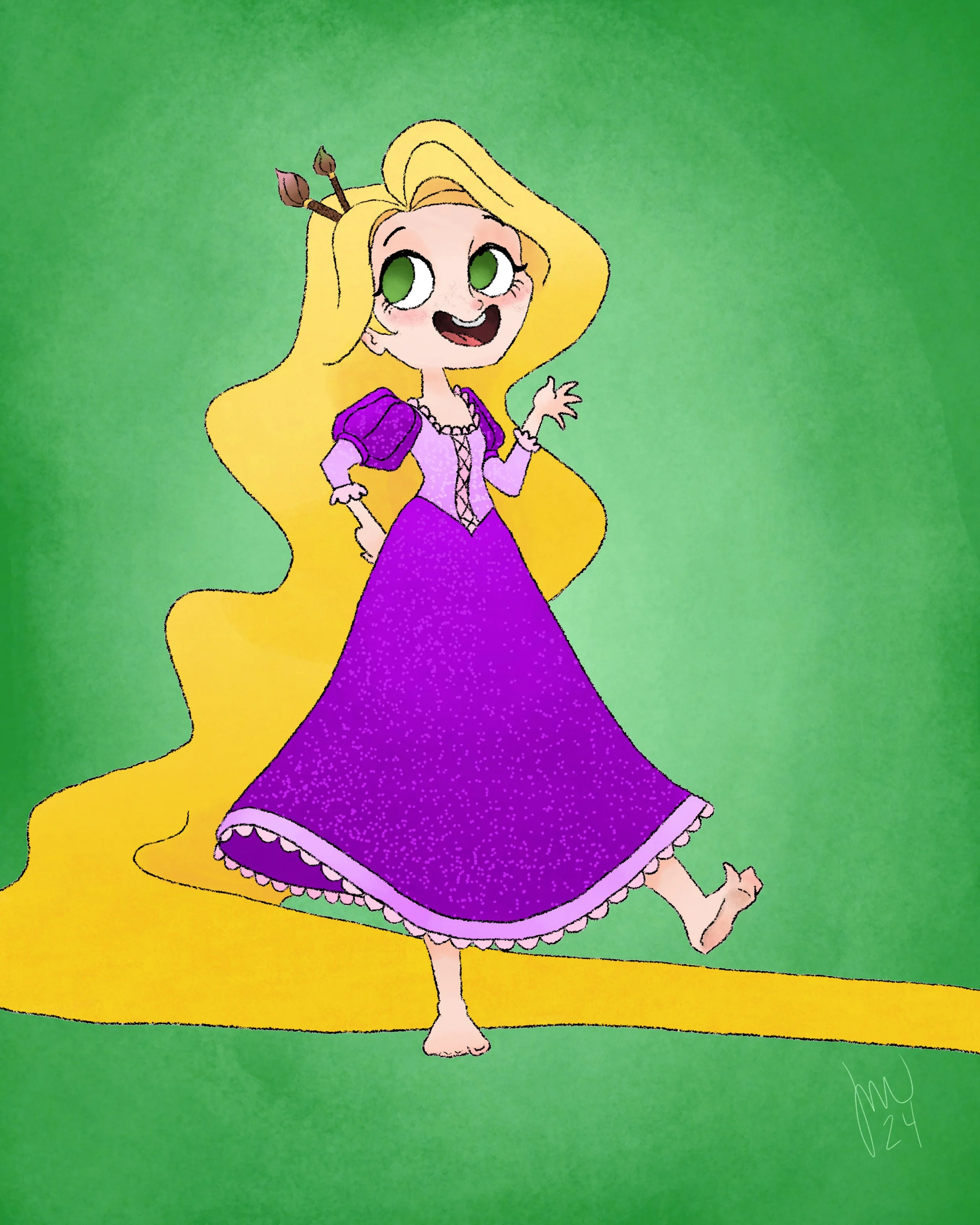 Rapunzel Glossy Art Print 5x7