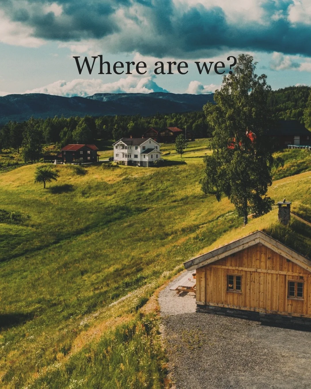 A family farm, 800 years in the making &ndash; and far from finished 🌻 In front you see &Aring;restua, one of the oldest wooden residential buildings in Europe, dating back to the 13th century &ndash; now welcoming guests for high-end stays. Walk ou