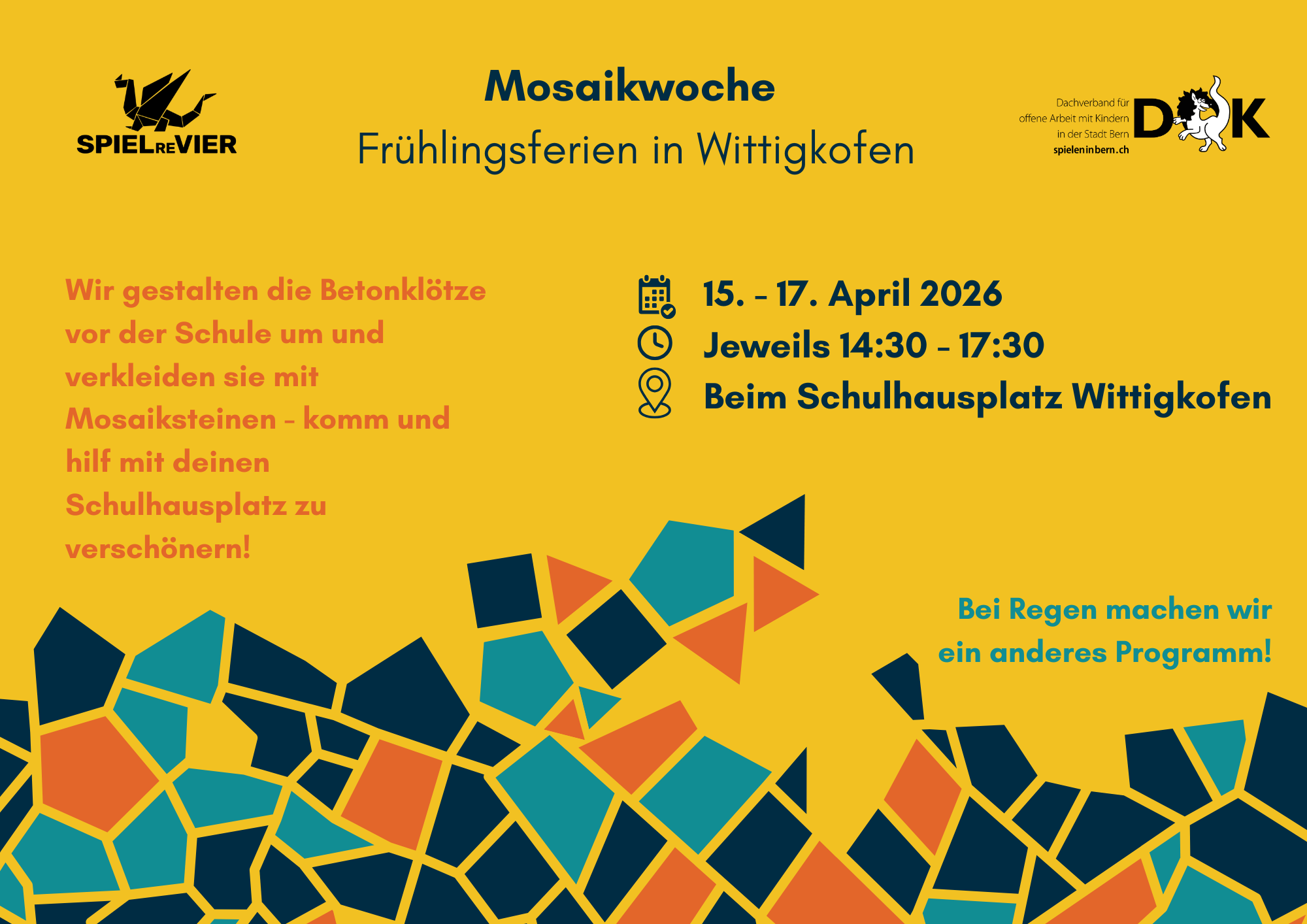 Mosaikwoche Frühlingsferien in Wittigkofe 