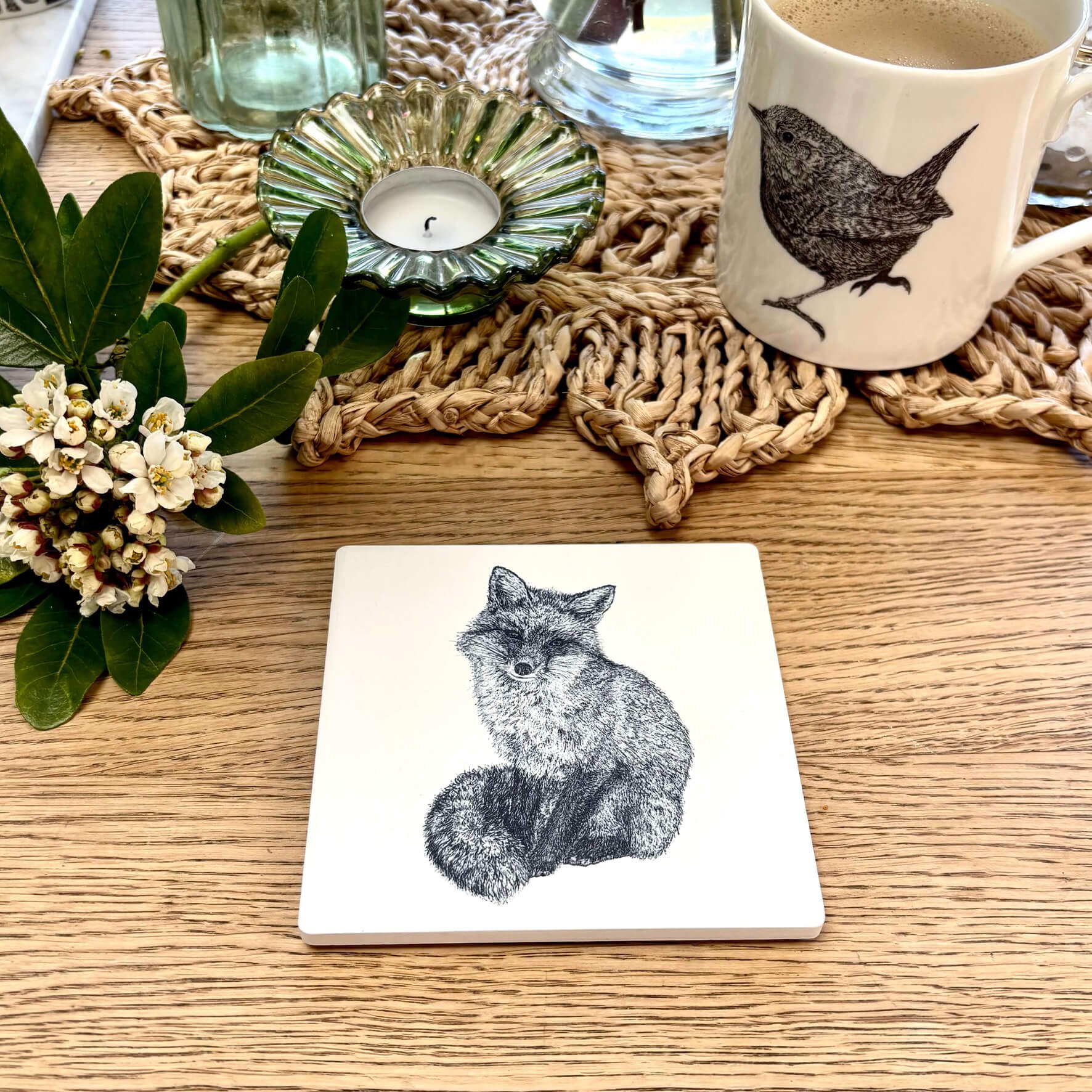 Fox Ceramic Coaster