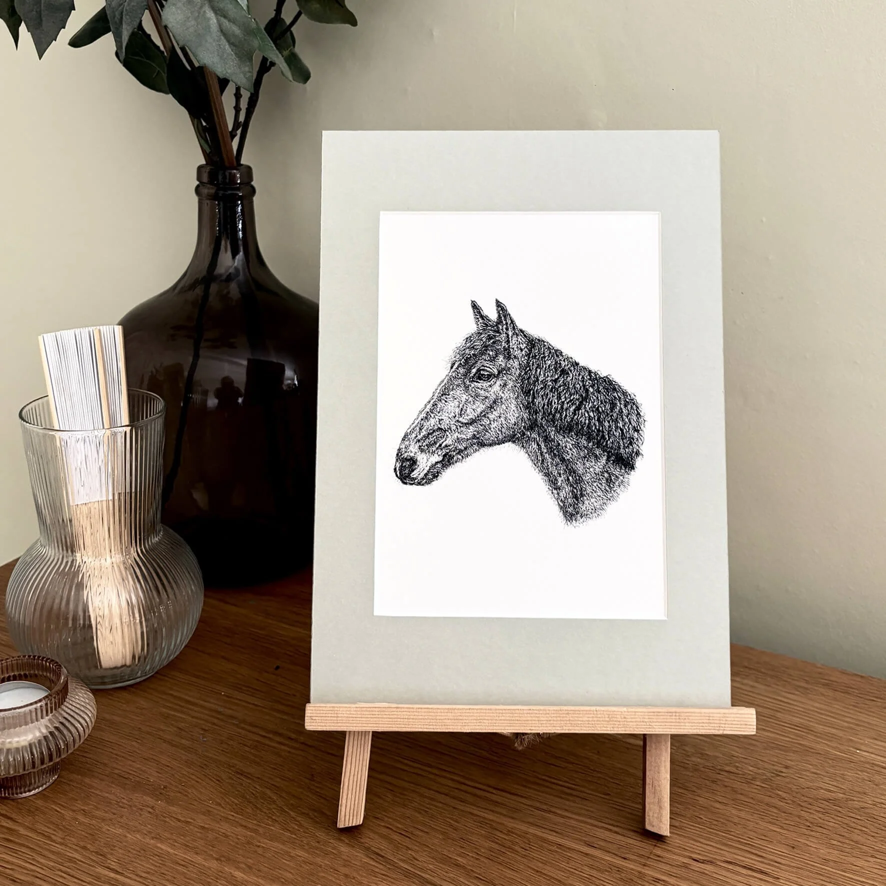 Oscar_horse_A4_Print_green_mount_2.jpg