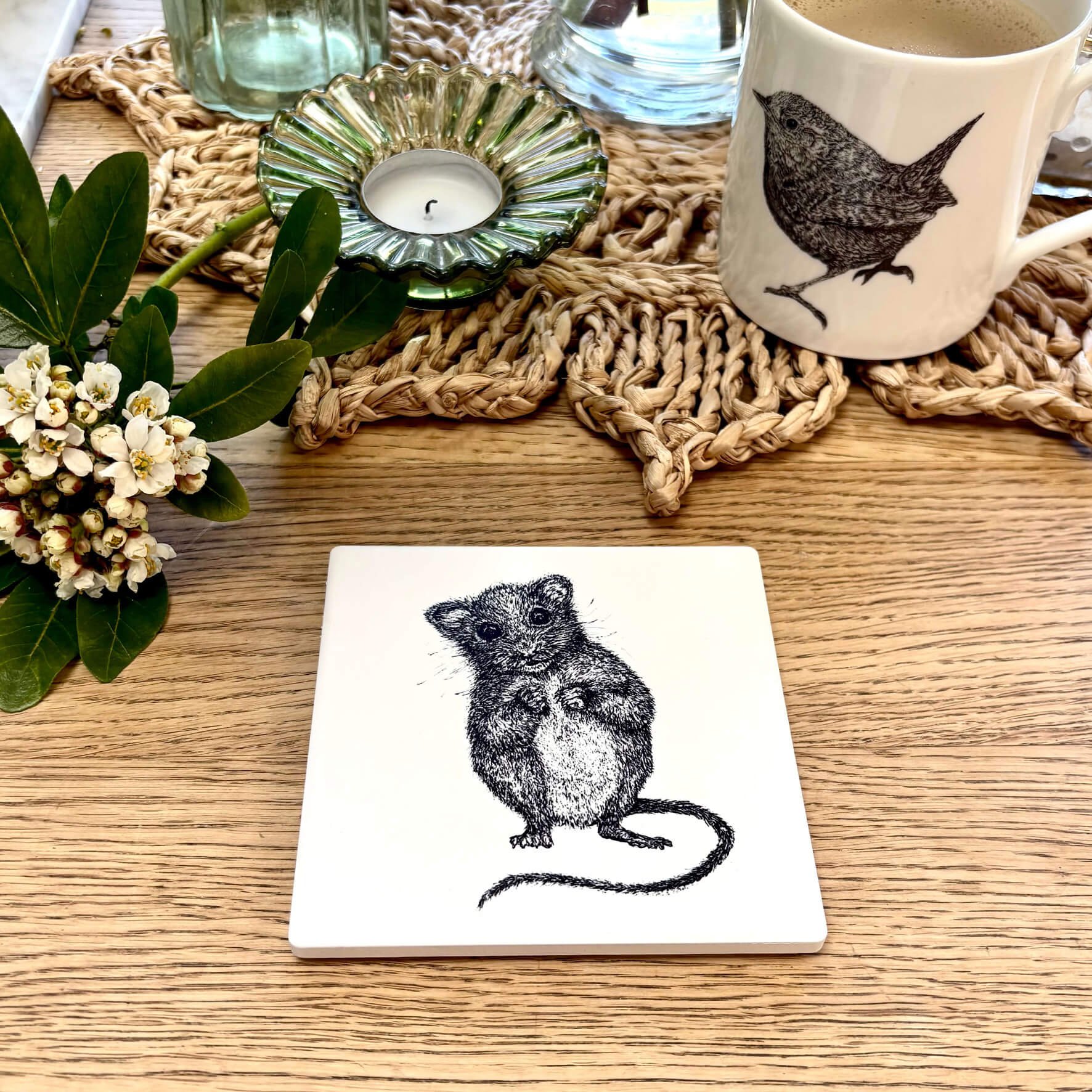 Dormouse Ceramic Coaster