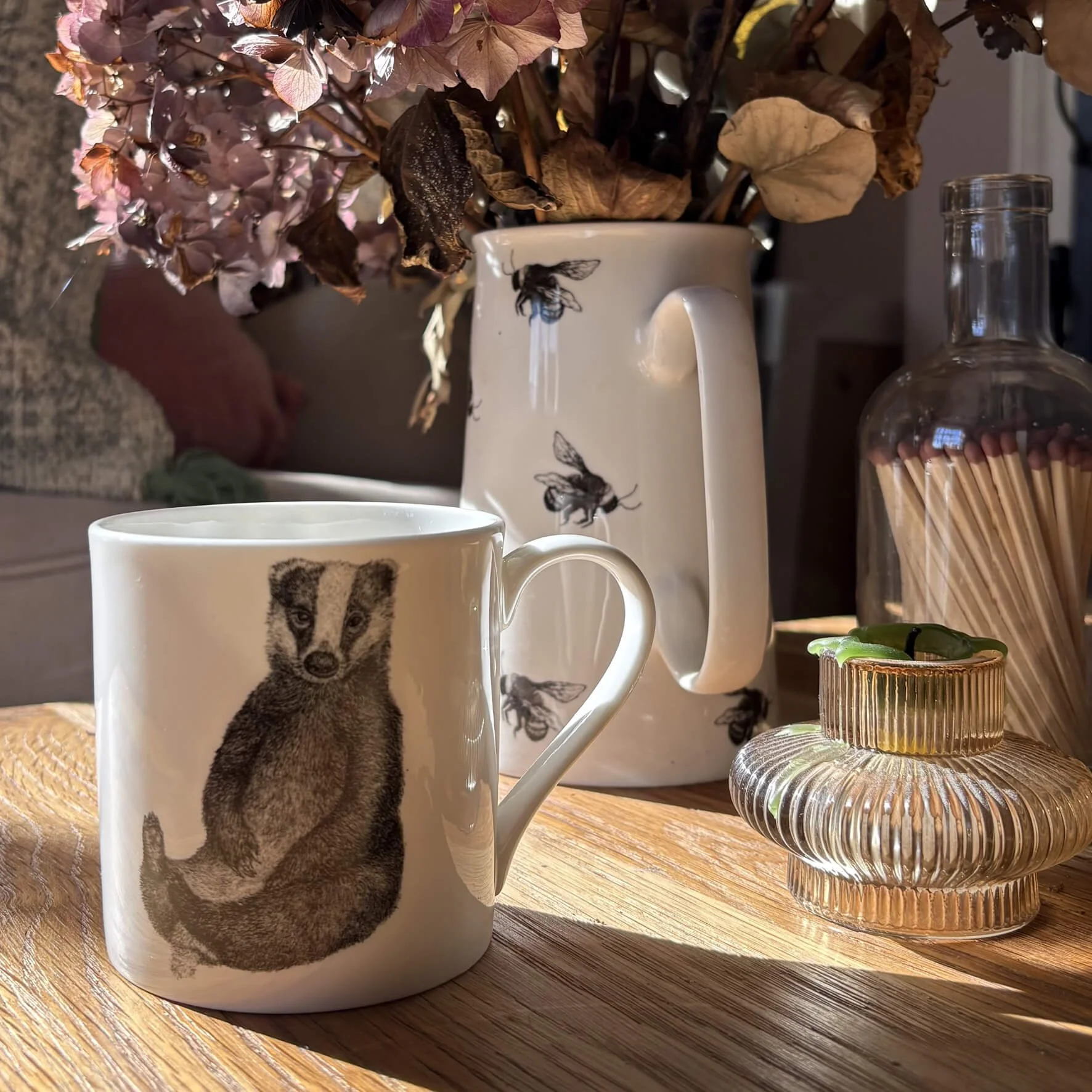 Fine Bone China Badger Mug  "Benedict"