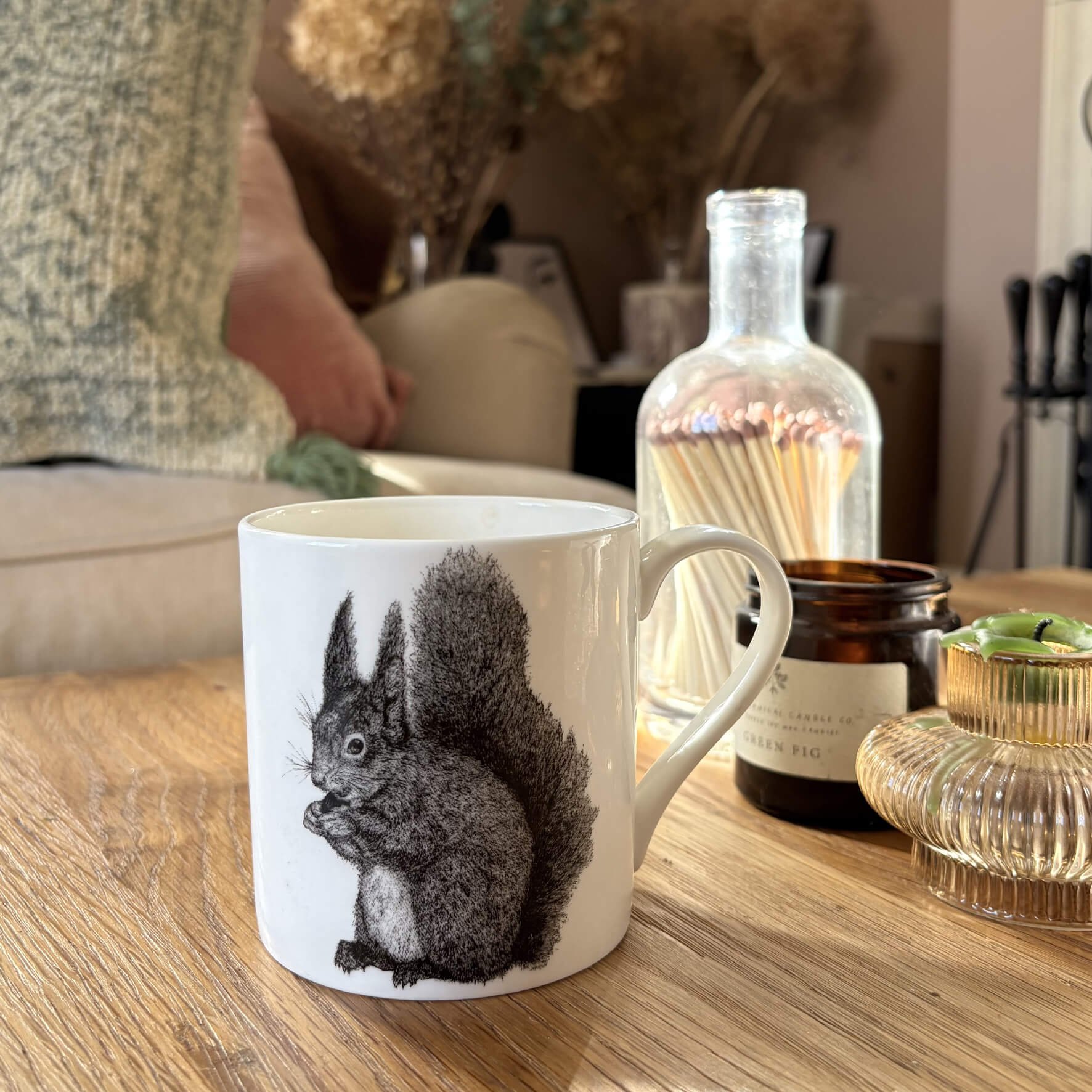 Fine Bone China Squirrel Mug  "Sadie"