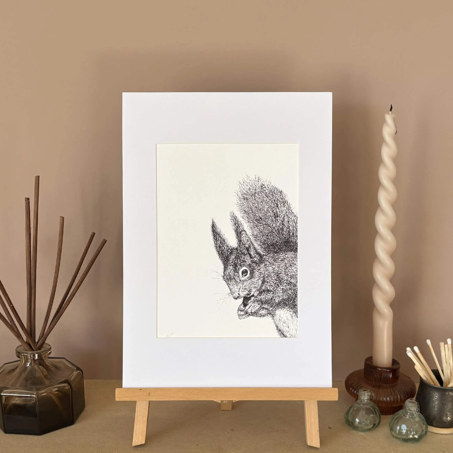 A4_Mounted_Giclee_Print_Peeping_Squirrel_illustration.jpg