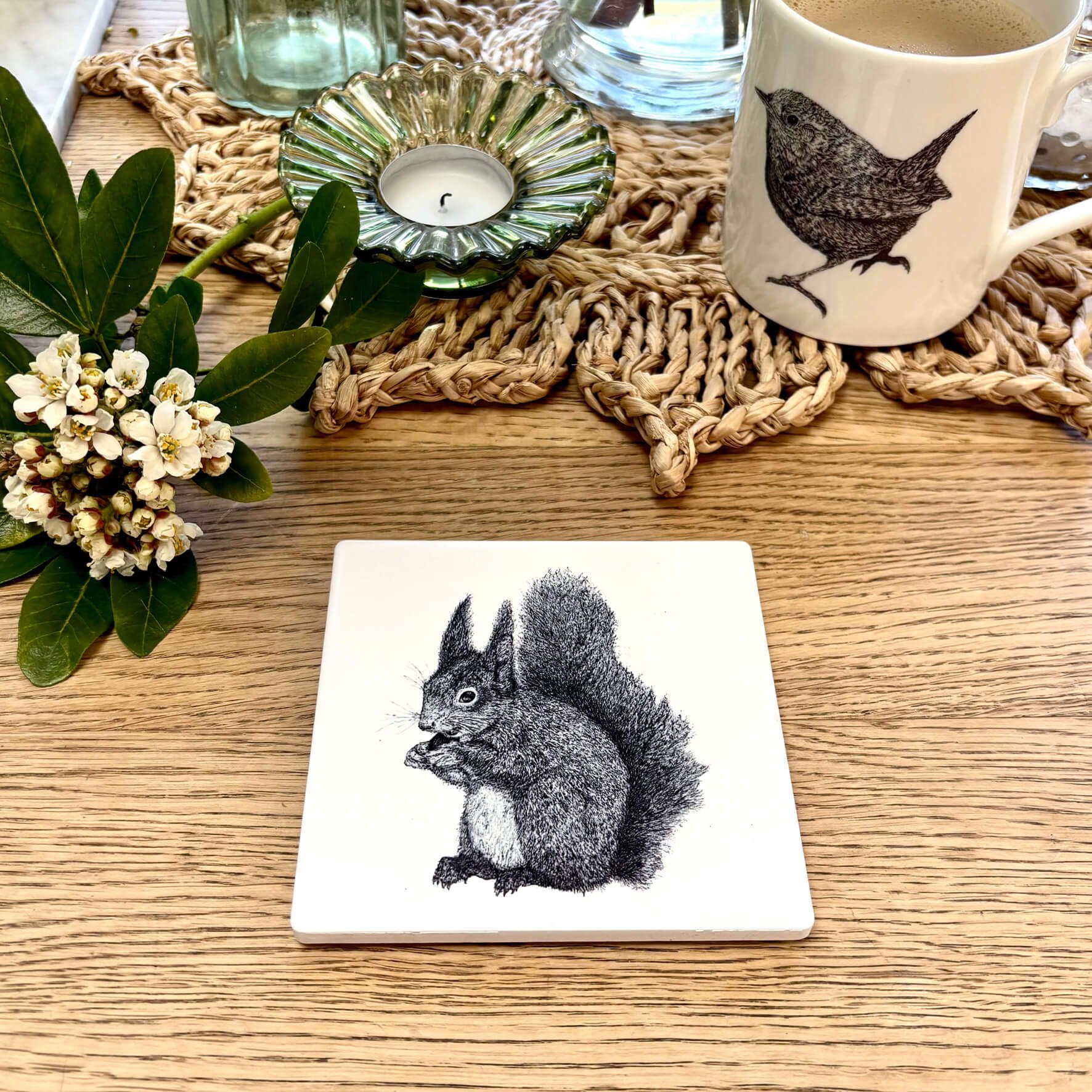 Squirrel Ceramic Coaster