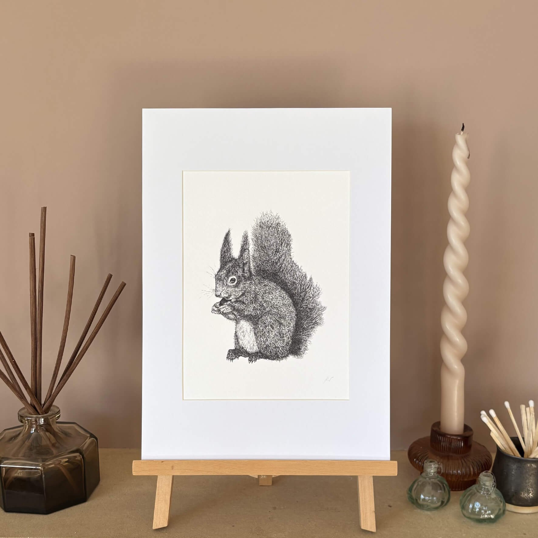 A4_Mounted_Giclee_Print_Squirrel_illustration.jpg