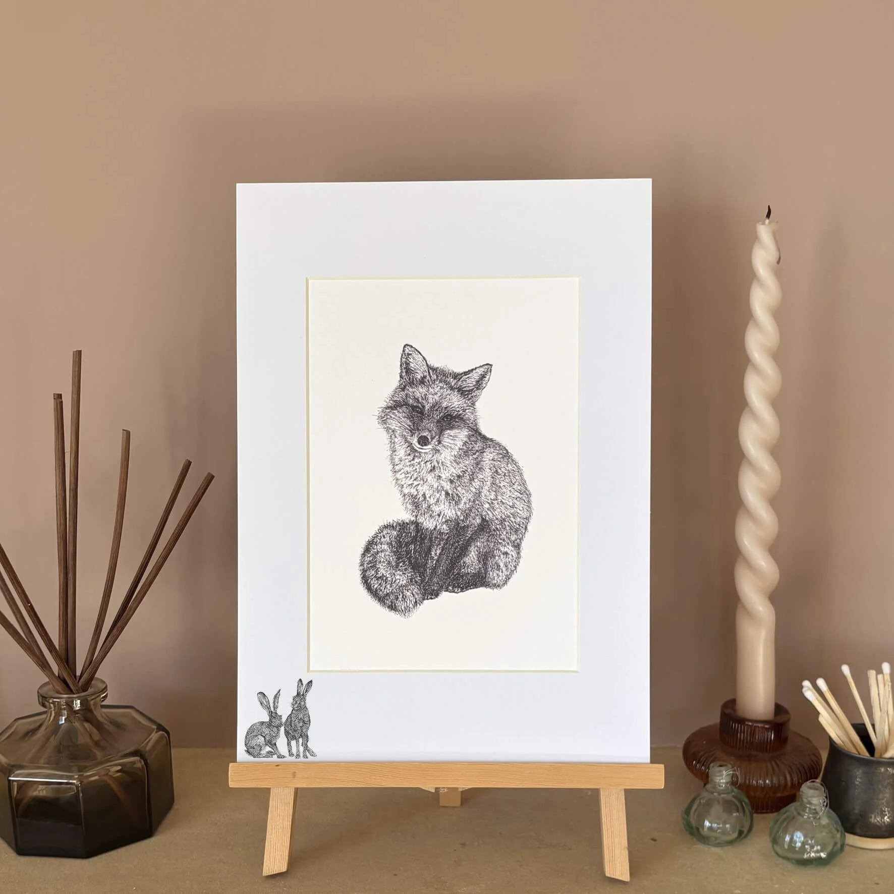 Felix Fox - A4 Mounted Print