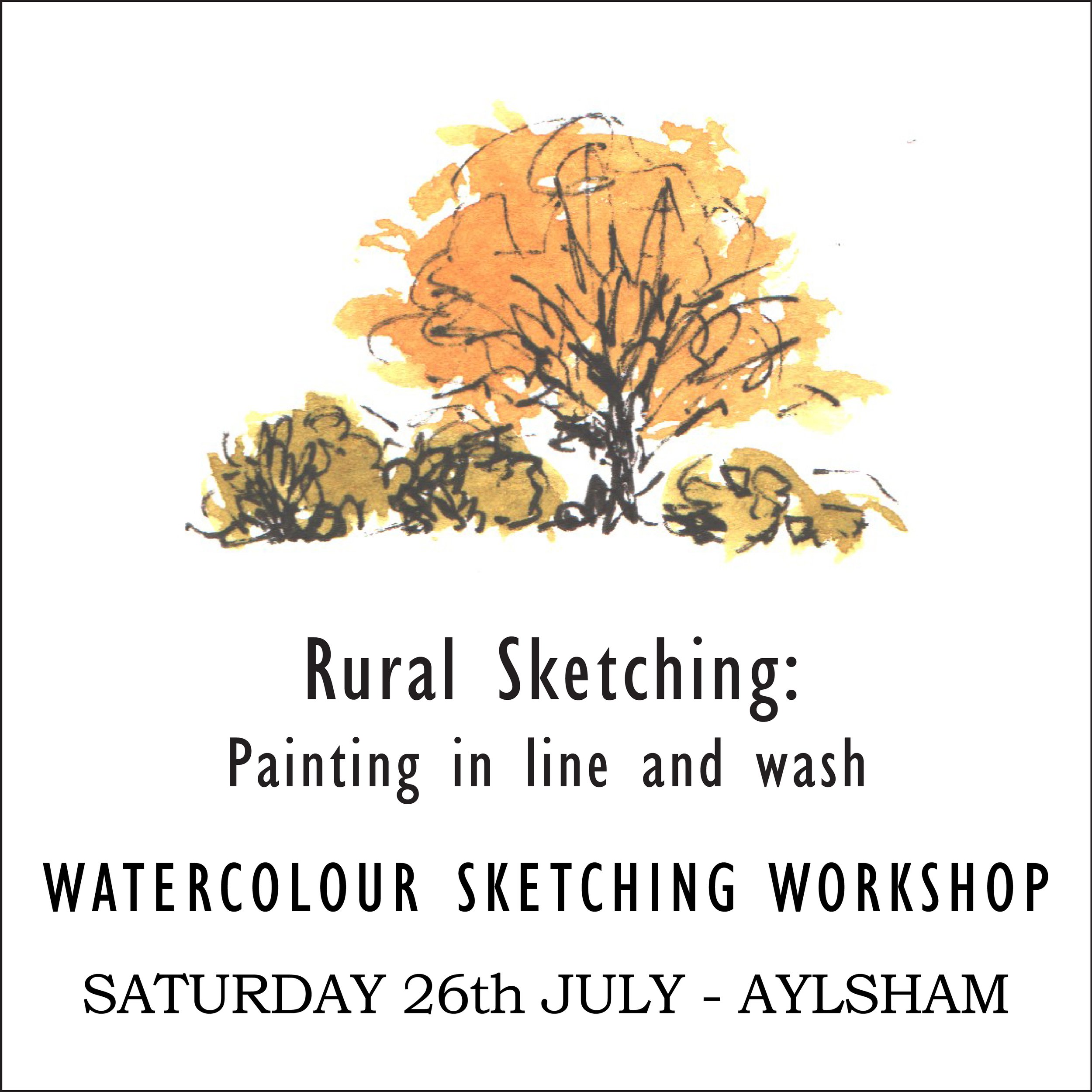 July watercolour sketching workshop aylsham