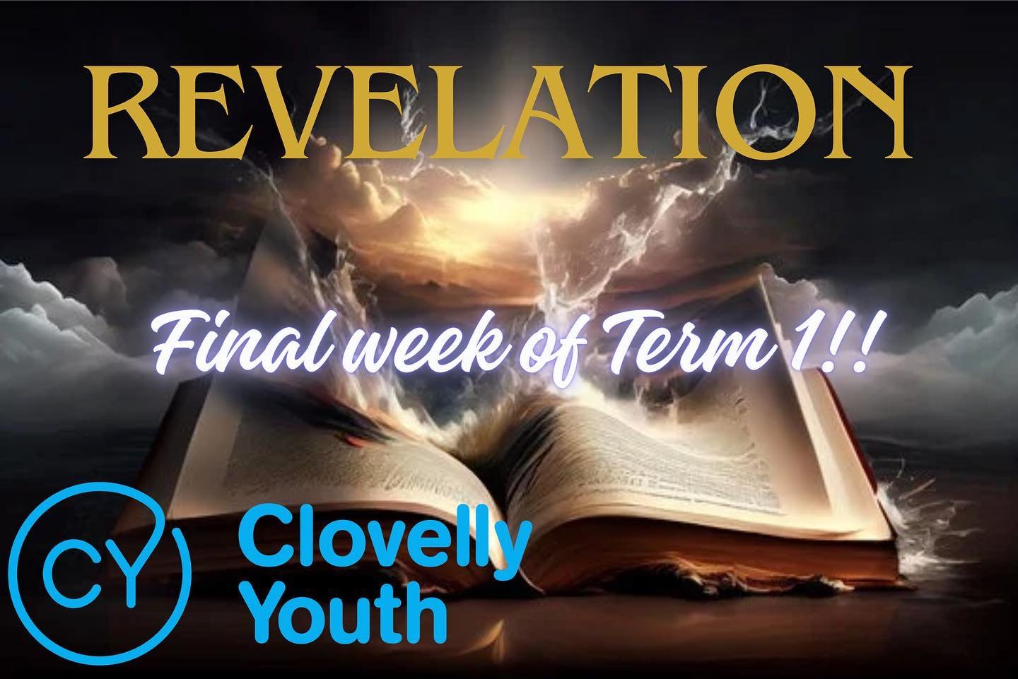 guys it&rsquo;s already the end of term this is so sad! 😢😢

BUT!!

WE&rsquo;RE LOOKING AT REVELATION THIS WEEK SO GETT PUMMPPPPEEEDD!!!🧨🧨🧨🧨

no but seriously revelation has got so much to offer and is so interesting so make sure you&rsquo;re he