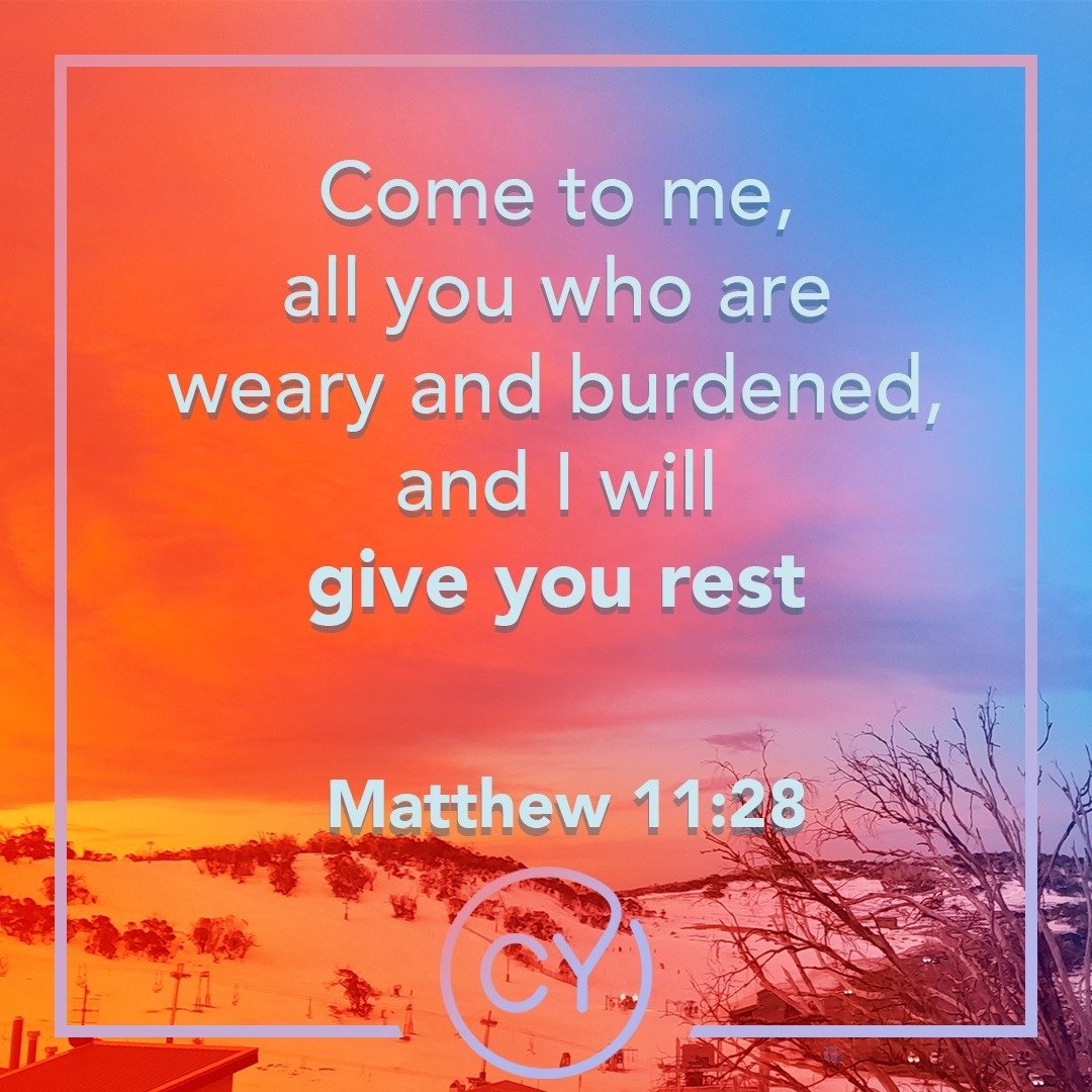 on friday we looked at how Jesus is God so he can give us rest from what is weighing us down and follow him to live a life with a lighter burden because we know that whatever we do we don't have to do it alone as we have Jesus by our side