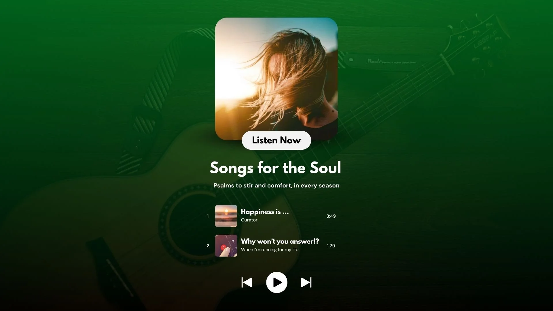Psalms: Songs for the soul