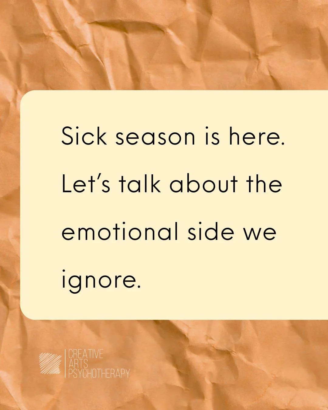 Sick season is here, and a lot of people are spiraling into guilt or frustration about &ldquo;losing momentum.&rdquo; But illness is rarely just physical or just emotional, it&rsquo;s often both.

Your body carries the full weight of the year: the st