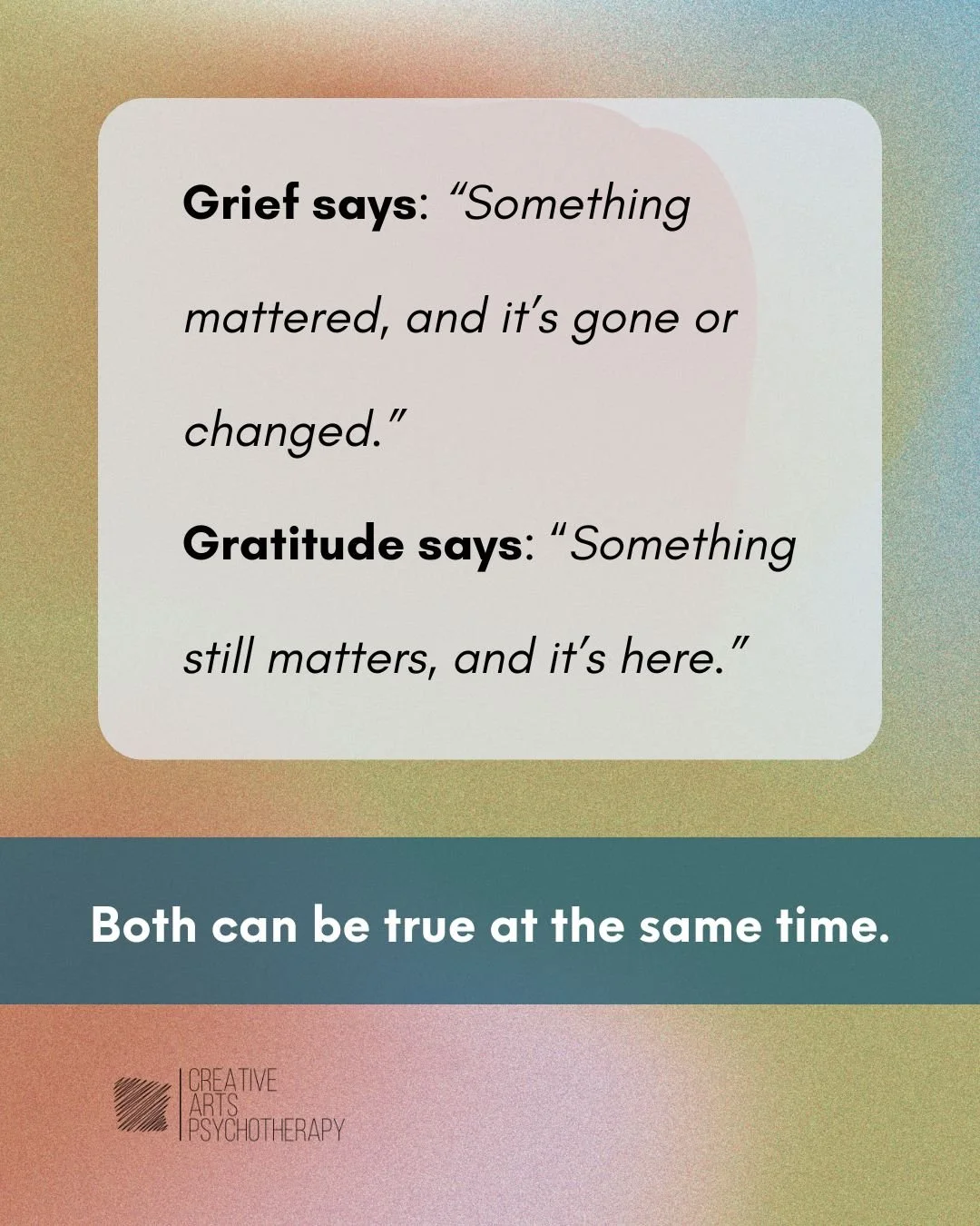 Many people arrive in therapy feeling unsettled because they notice themselves feeling grateful and deeply sad at the same time. They often interpret this as emotional confusion, guilt, or inconsistency: &ldquo;If I&rsquo;m grateful, why do I still f