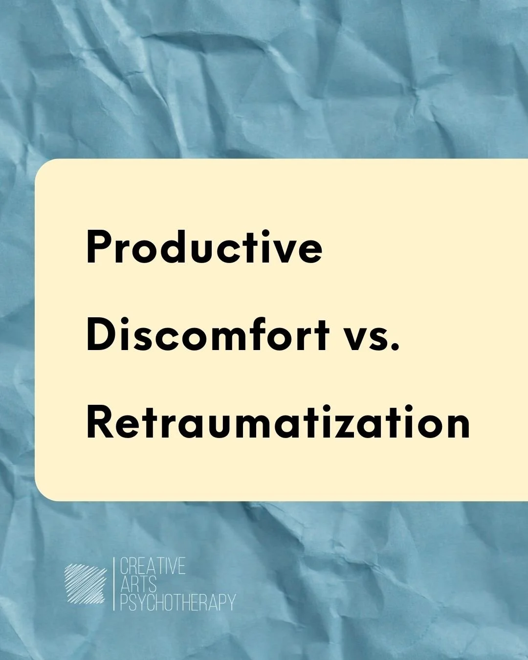 Discomfort is part of meaningful therapy, but retraumatization is not.

Trauma work doesn&rsquo;t come from forcing our way into the deepest pain. Instead, change happens by working with what&rsquo;s accessible now: present-day sensations, emotions, 