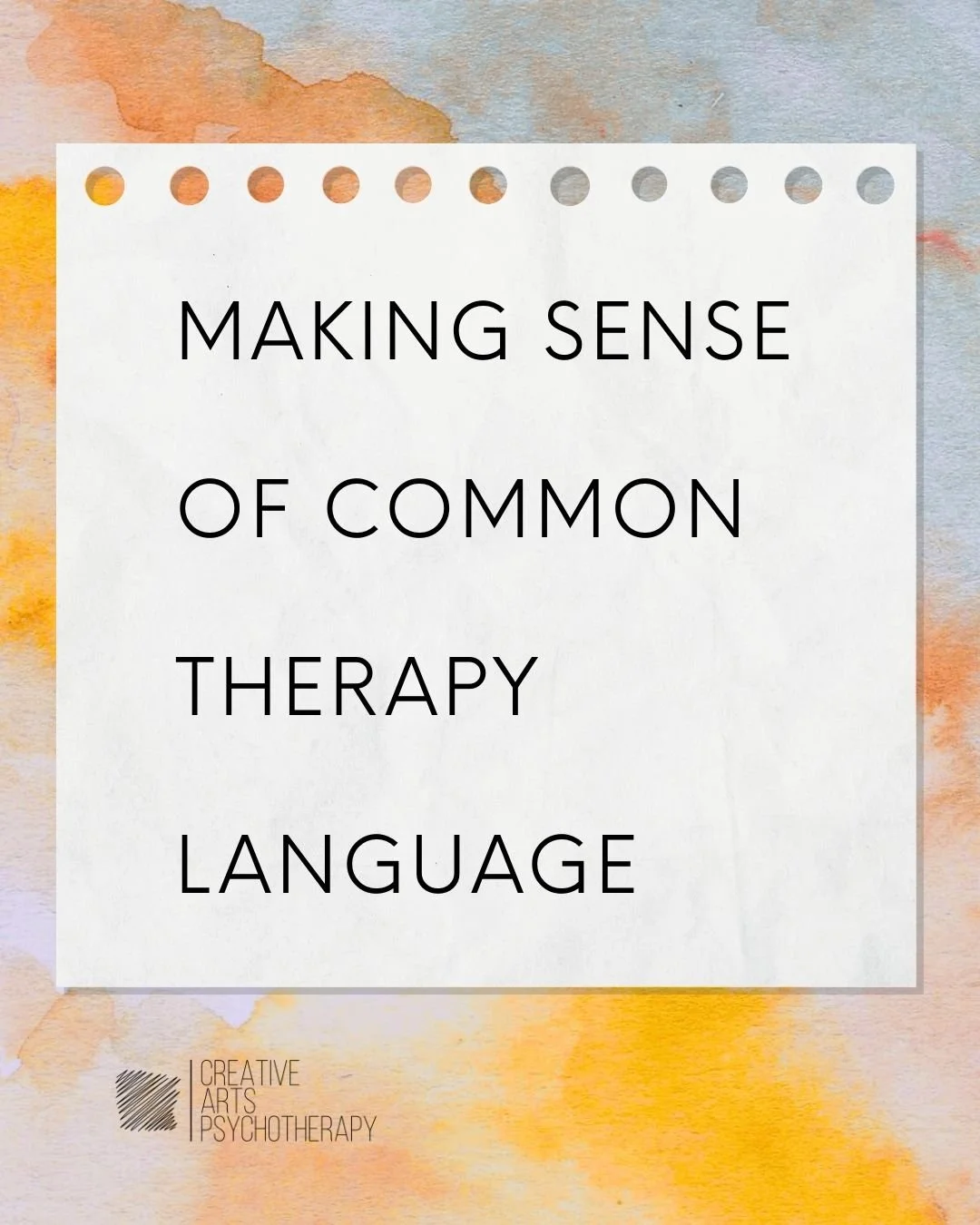 Therapy language can be helpful... and overwhelming. 

Understanding what these terms point to helps people make more informed, empowered choices about their care. None of these approaches are inherently better than others. They&rsquo;re different le