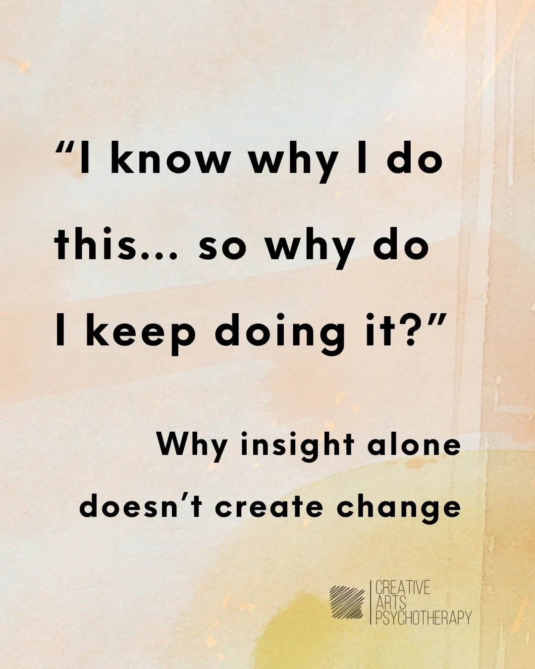 Insight is an important part of therapy, but it&rsquo;s rarely enough on its own.

Many of the patterns people want to change aren&rsquo;t conscious choices. They&rsquo;re nervous system responses shaped by past experiences, relationships, and surviv