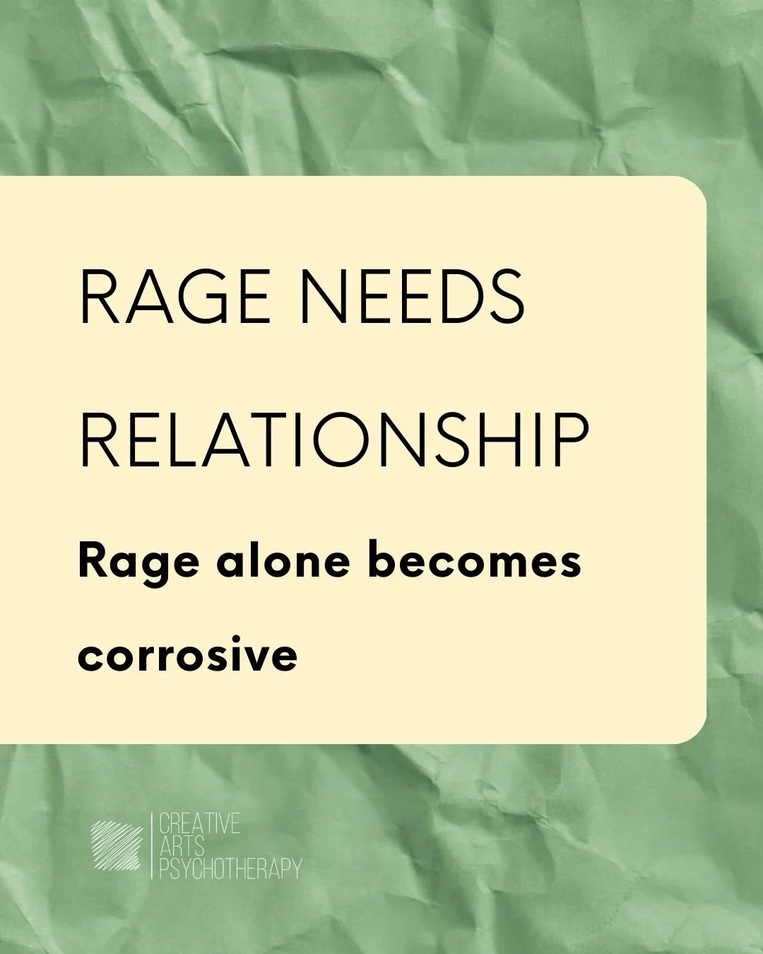 Rage in isolation becomes corrosive. It turns inward into shame and self-destruction, or explodes outward misdirected and damaging. Without relationship, rage eats at you with nowhere to go.

Rage is information. It tells you something is profoundly 