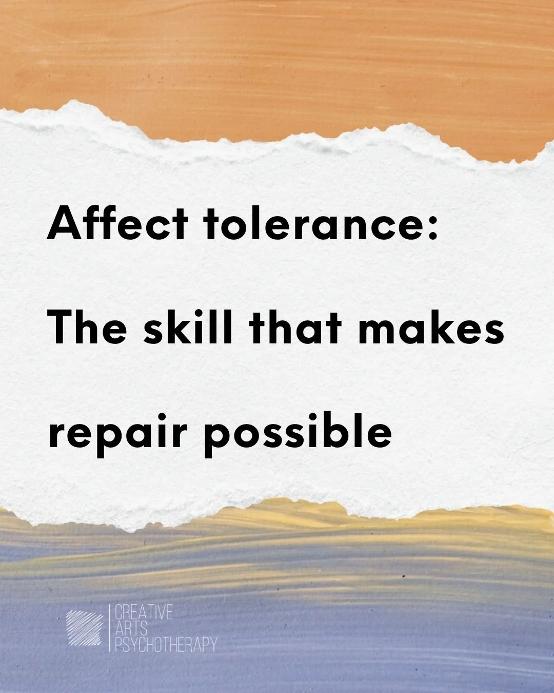 (Affect tolerance is the capacity to stay present with difficult emotions (yours and another person's) without shutting them down, fixing them, or escaping. It's not about being calm. It's about not needing to make the discomfort go away immediately.