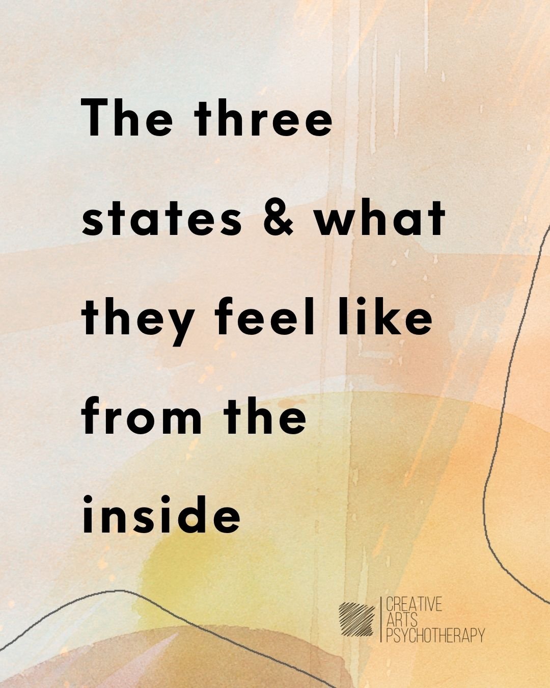 There are three states your nervous system moves between.

Regulated: present, grounded, open. You can think clearly, connect with people, tolerate difficulty. This is the state where repair, growth, and real connection become possible.

Activated: a