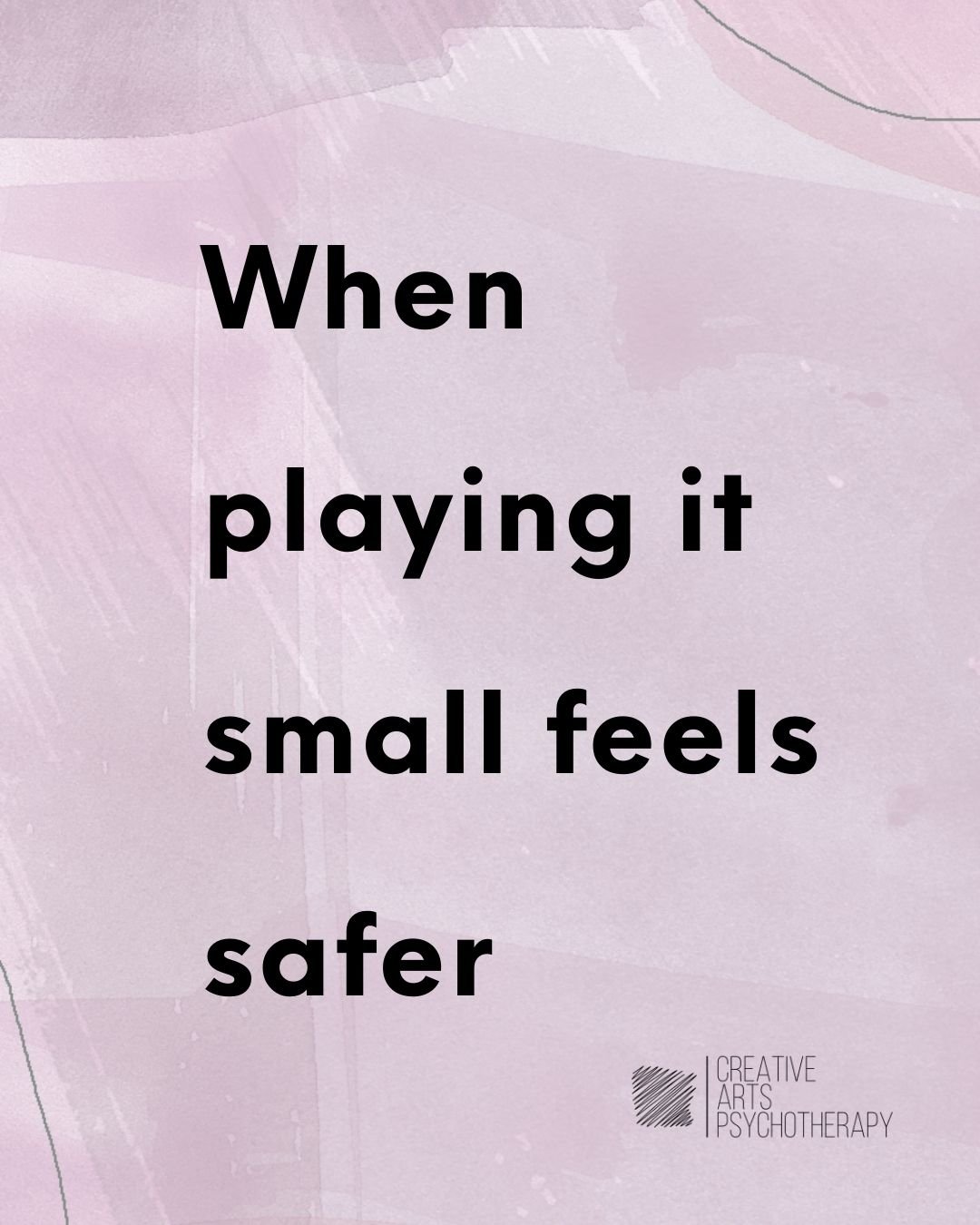 Staying small is often a very effective survival strategy.

At some point, taking up space had consequences. Being too much led to criticism. Wanting too much led to disappointment. Being visible made you a target. So you learned to make yourself sma