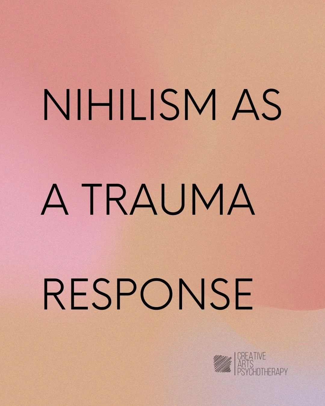 Nihilism is usually treated as an intellectual position... a conclusion someone reasoned their way into. Sometimes it is. But clinically, it looks like something else.

When the nervous system is exposed to chronic horror without container or dischar